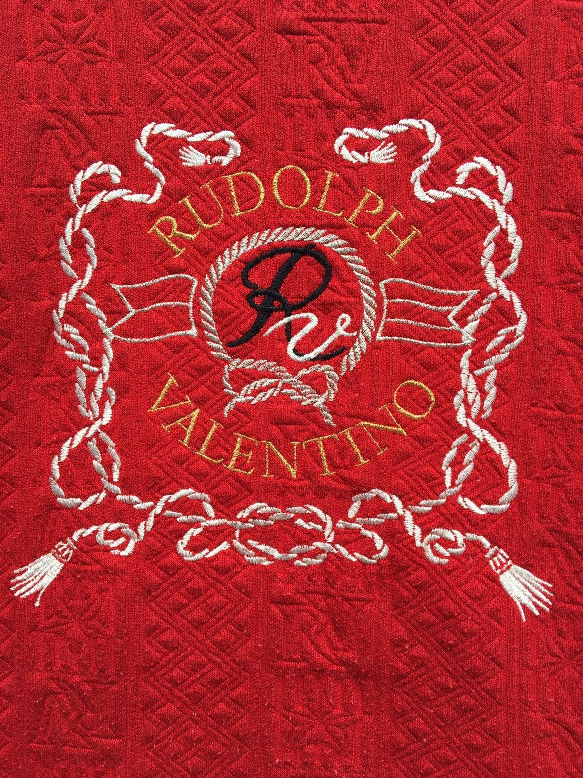 Valentino Vintage Rudolph Valentino Sweatshirt Embroidery Big Logo Size US L / EU 52-54 / 3 - 6 Thumbnail