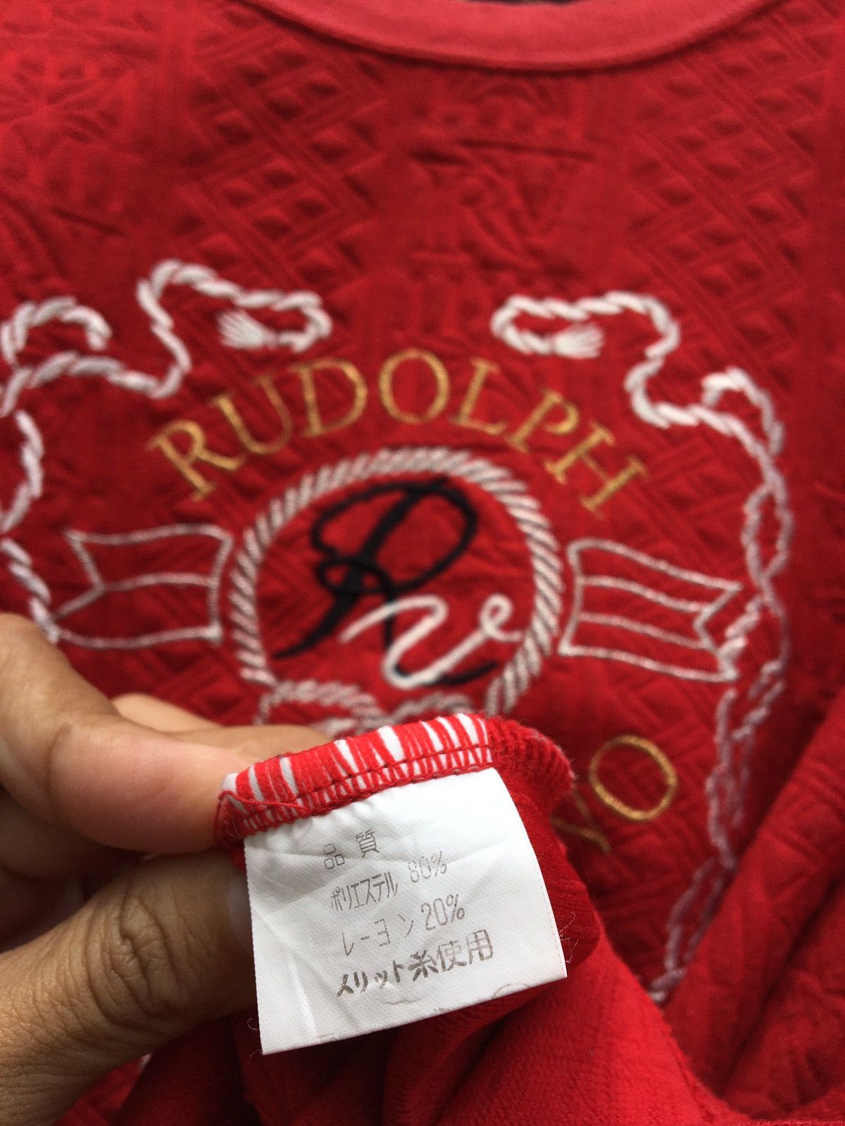 Valentino Vintage Rudolph Valentino Sweatshirt Embroidery Big Logo Size US L / EU 52-54 / 3 - 12 Thumbnail