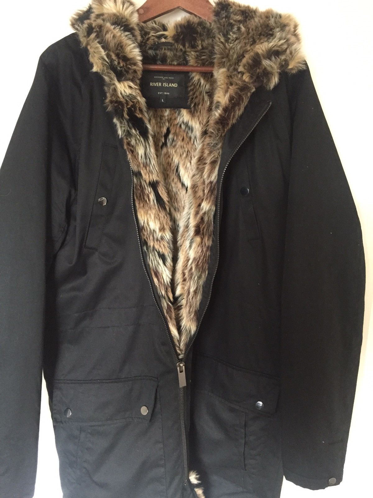 River Island × Yves Salomon River Island Fully Lined Faux Fur Parka Size US L / EU 52-54 / 3 - 4 Thumbnail