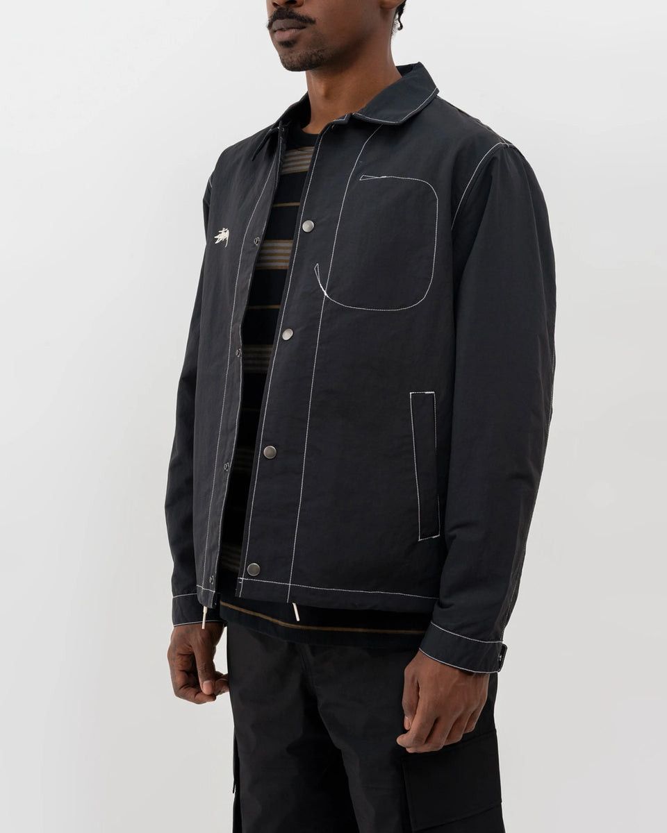 [希少]Stussy folsom coach jacket M Stussy Folsom Coach Jacket Black 115635