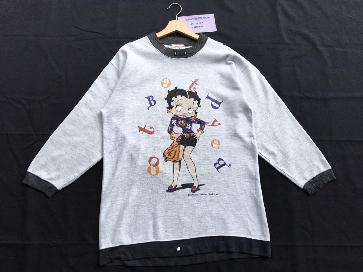 Cartoon Network Vintage Betty Boop Sweatshirt Cartoon Network Jumper Casual Size US L / EU 52-54 / 3 - 1 Thumbnail