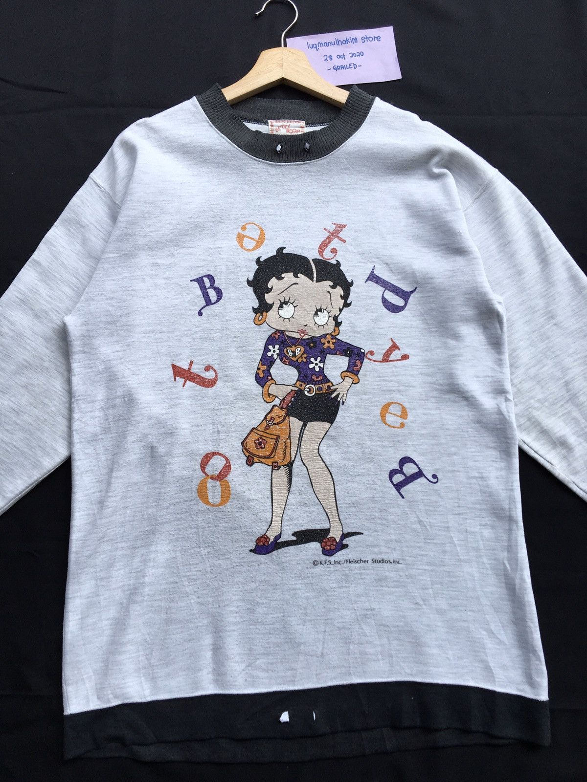 Cartoon Network Vintage Betty Boop Sweatshirt Cartoon Network Jumper Casual Size US L / EU 52-54 / 3 - 2 Thumbnail