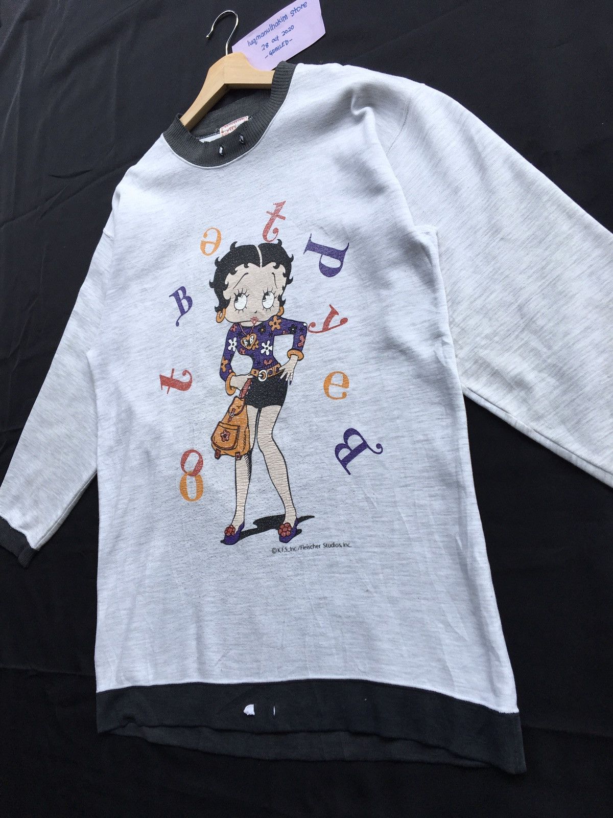Cartoon Network Vintage Betty Boop Sweatshirt Cartoon Network Jumper Casual Size US L / EU 52-54 / 3 - 4 Thumbnail