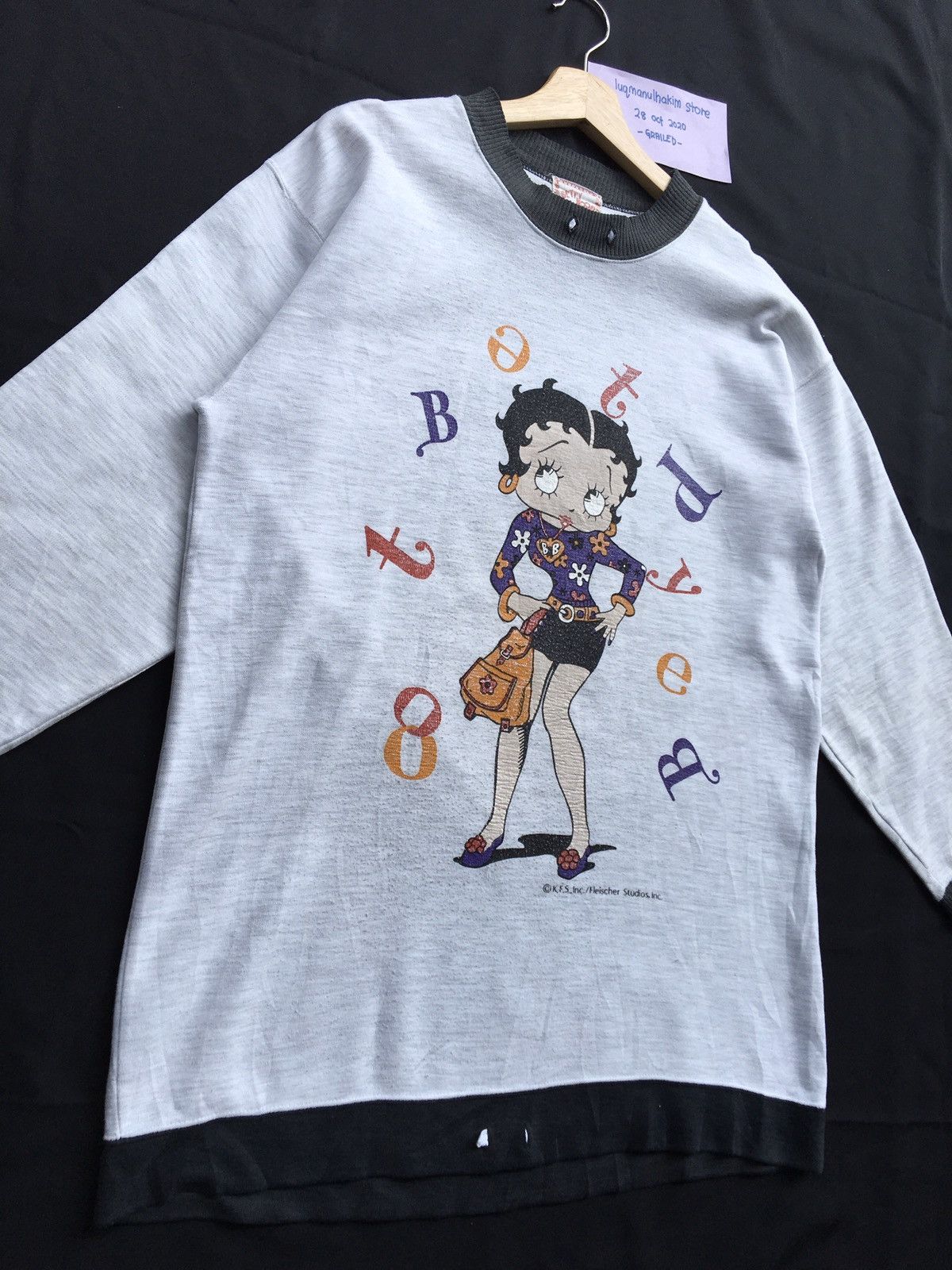 Cartoon Network Vintage Betty Boop Sweatshirt Cartoon Network Jumper Casual Size US L / EU 52-54 / 3 - 3 Thumbnail