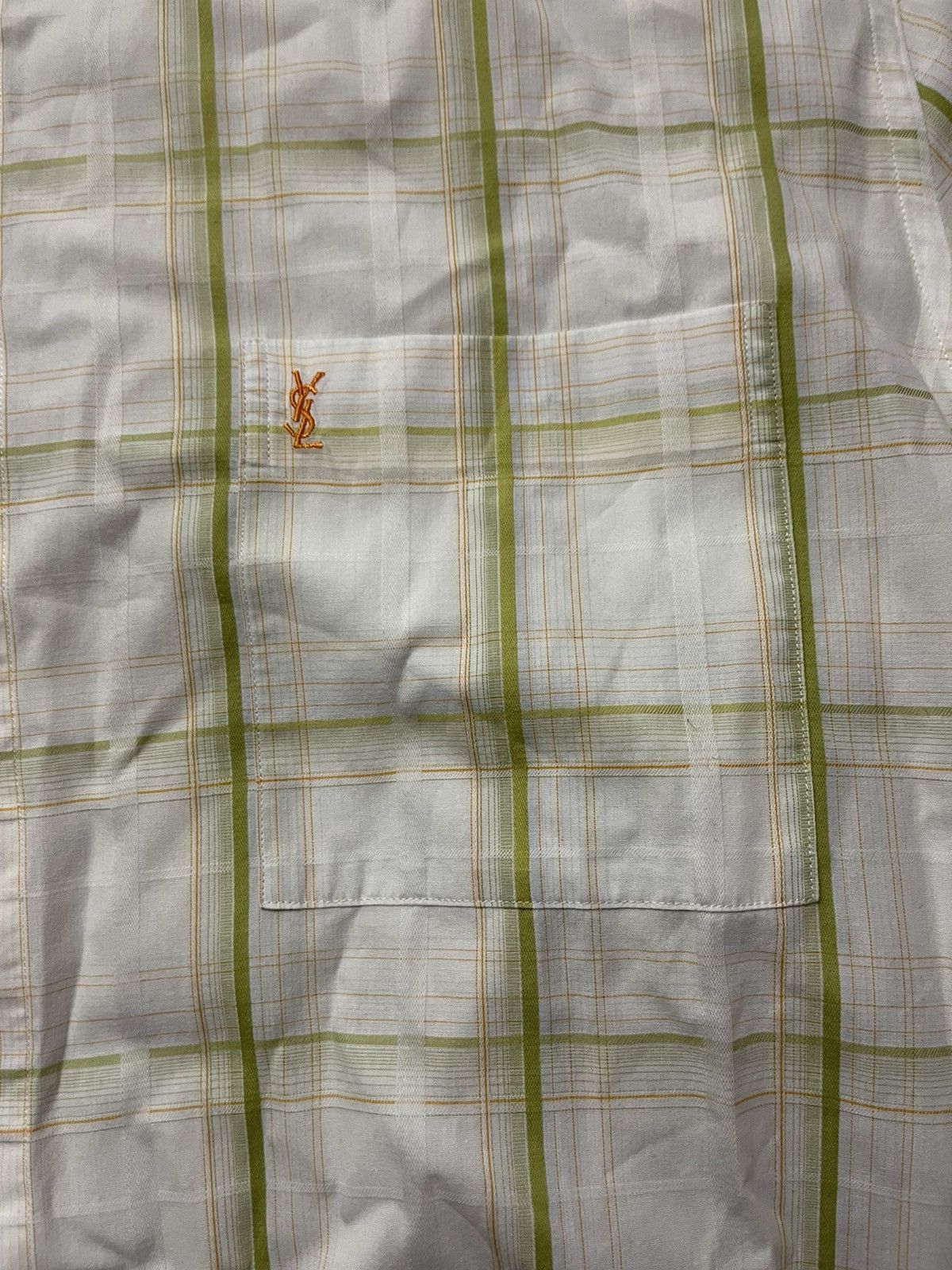 Designer × Vintage × Yves Saint Laurent Yves Saint Laurent YSL 2000s vintage summer logo shirt Size US L / EU 52-54 / 3 - 2 Thumbnail