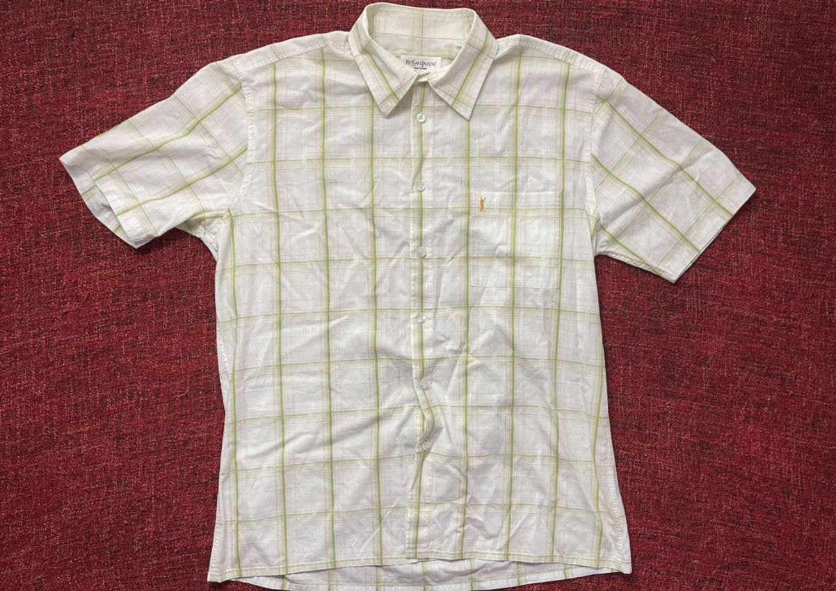 Designer × Vintage × Yves Saint Laurent Yves Saint Laurent YSL 2000s vintage summer logo shirt Size US L / EU 52-54 / 3 - 1 Thumbnail