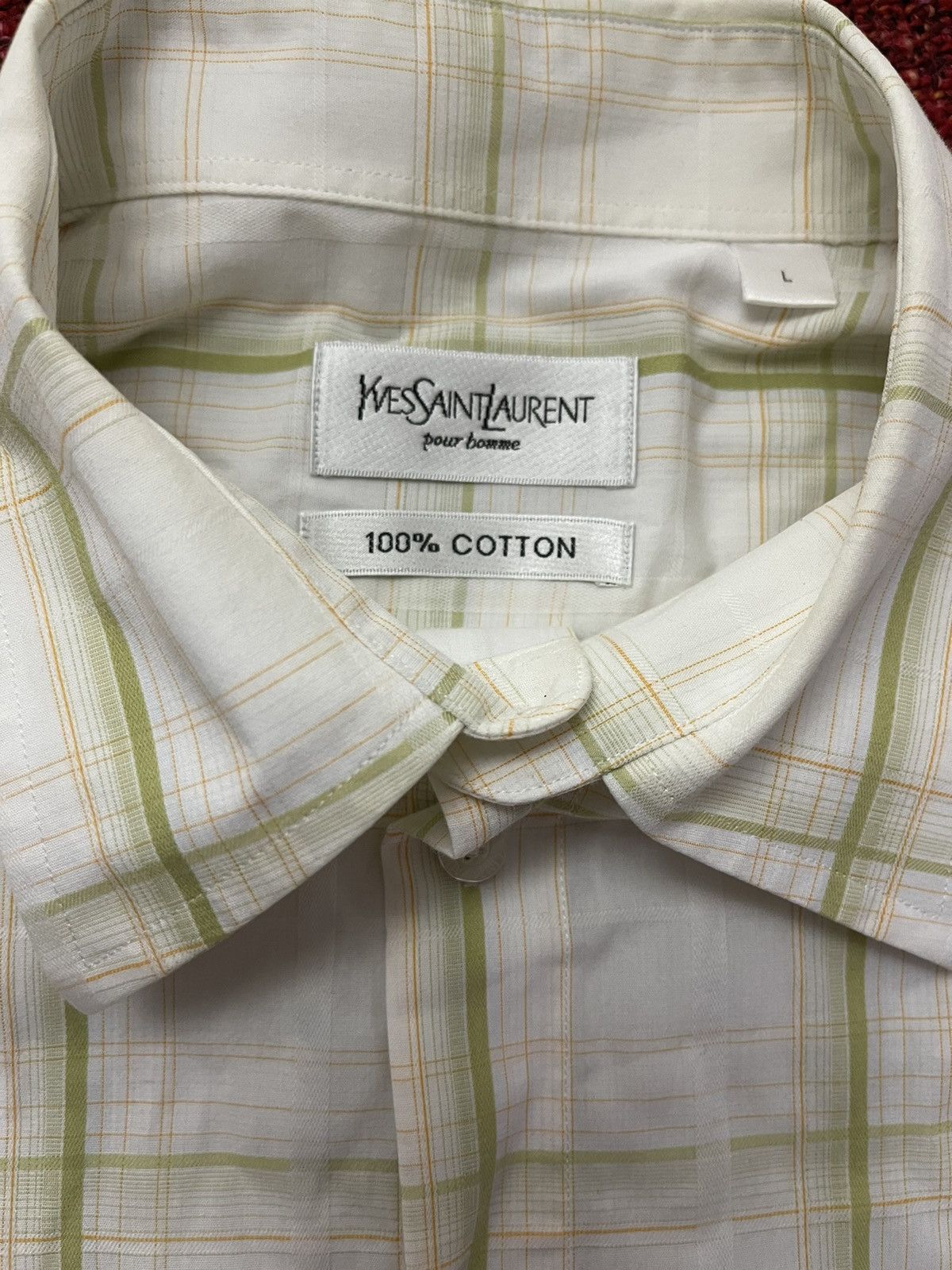 Designer × Vintage × Yves Saint Laurent Yves Saint Laurent YSL 2000s vintage summer logo shirt Size US L / EU 52-54 / 3 - 3 Thumbnail