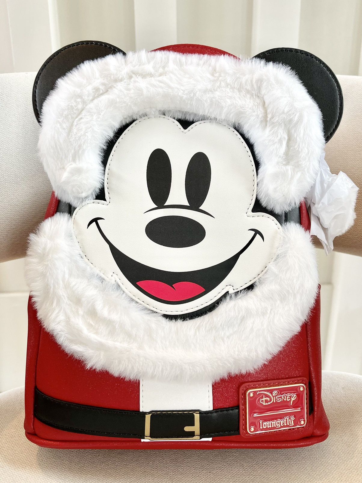 Loungefly Exclusive - Glitter Mickey Mouse popular Santa Mini Backpack