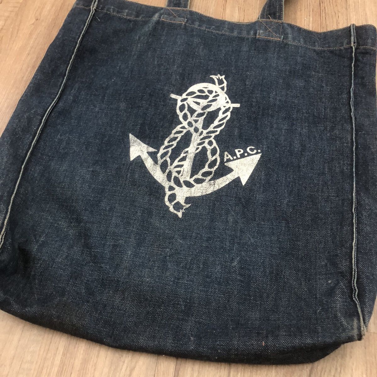 A.P.C. APC Anchor Denim Tote Bag Jeans Size ONE SIZE - 3 Thumbnail