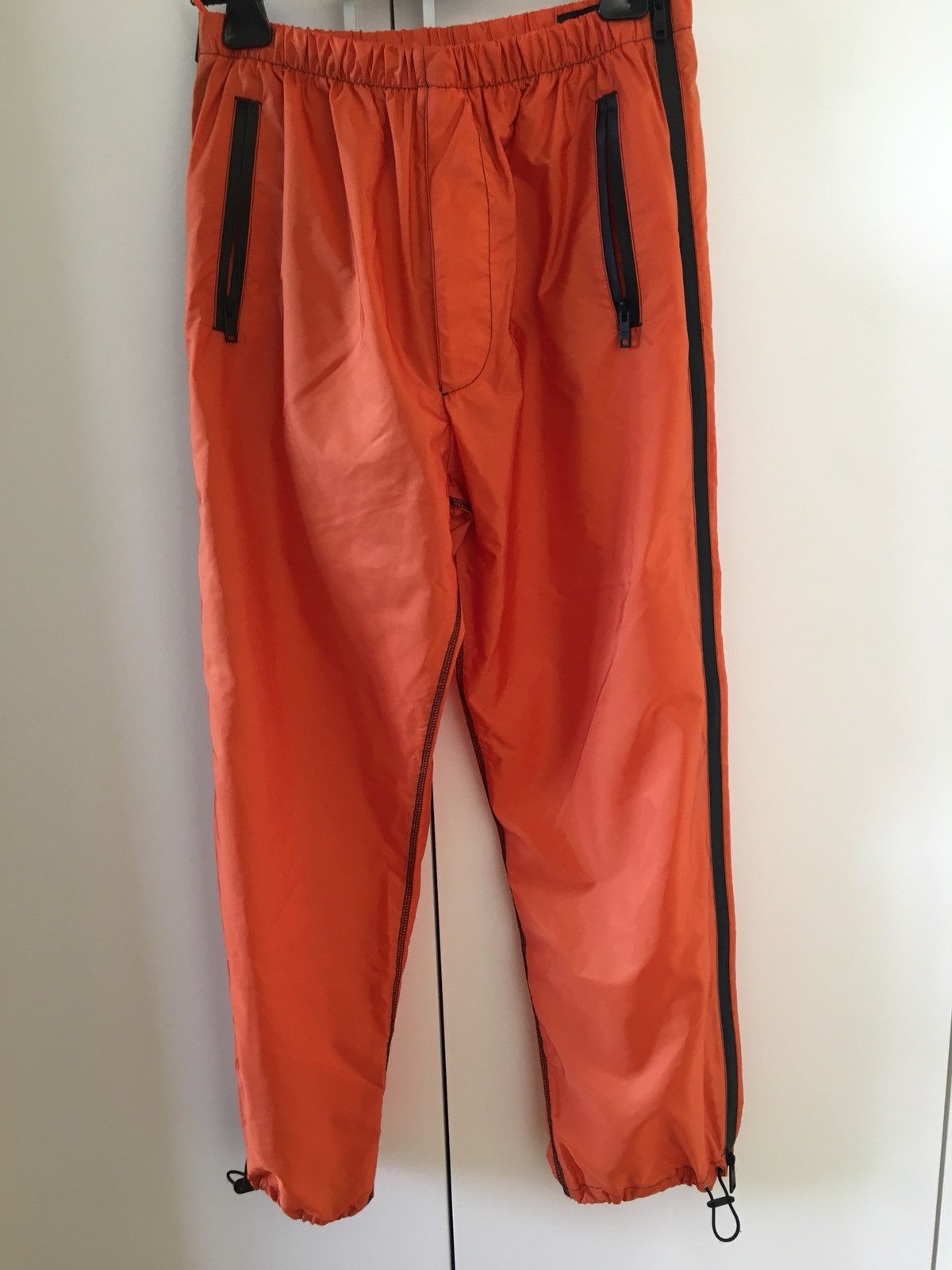 Prada SS17 Prada Orange Side Zip Nylon Track Pants | Grailed