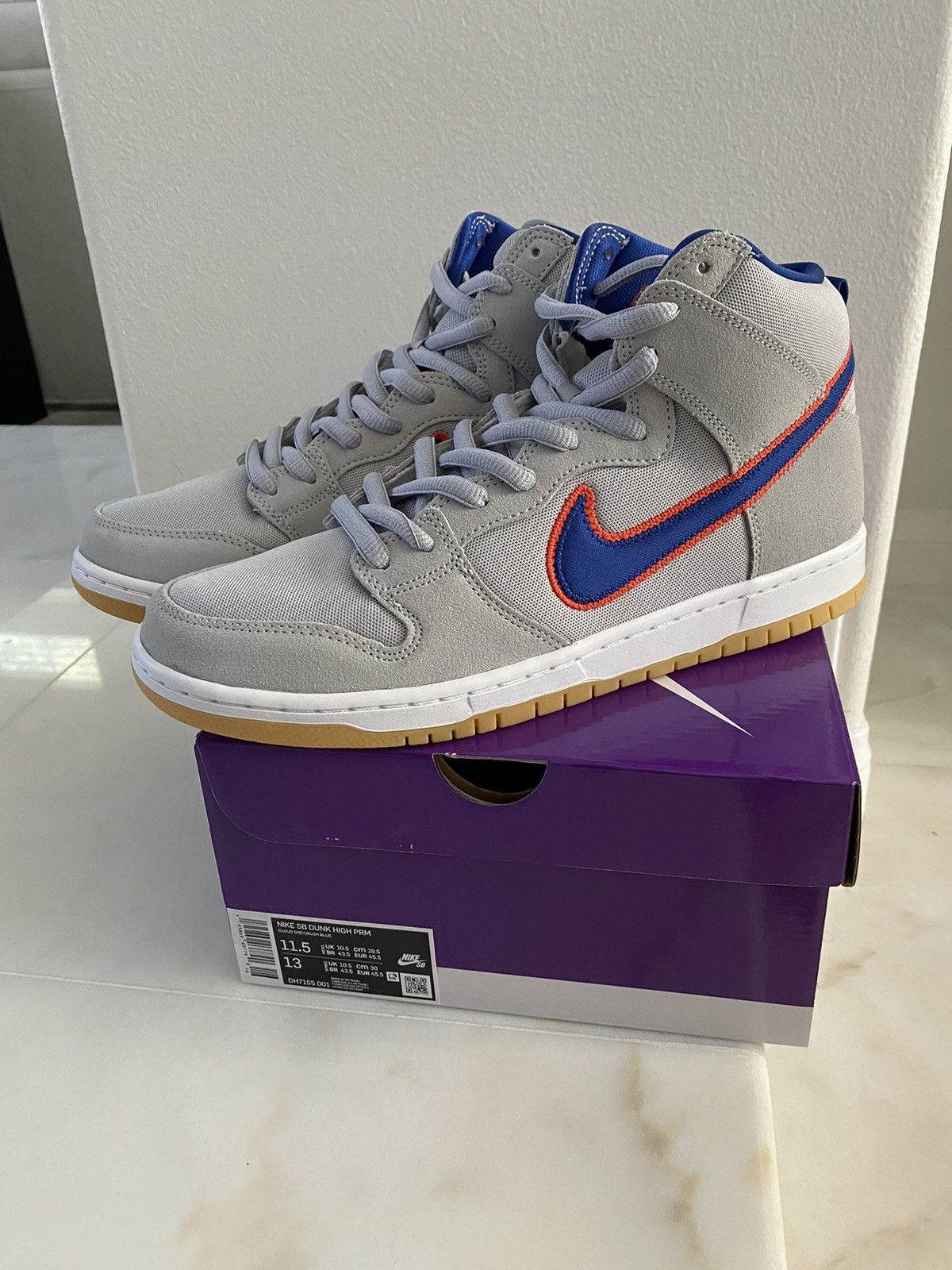 Nike Mens SB Dunk High DH7155 001 New York Mets - Size 8.5