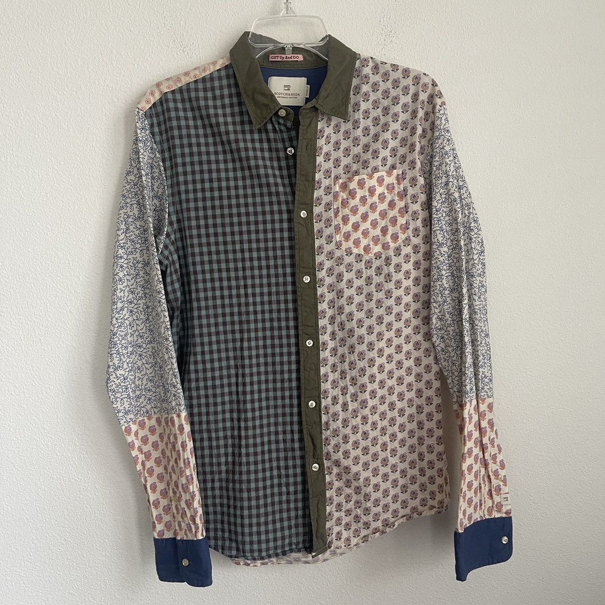 Scotch & Soda Multi Pattern Button Down LS Shirt
