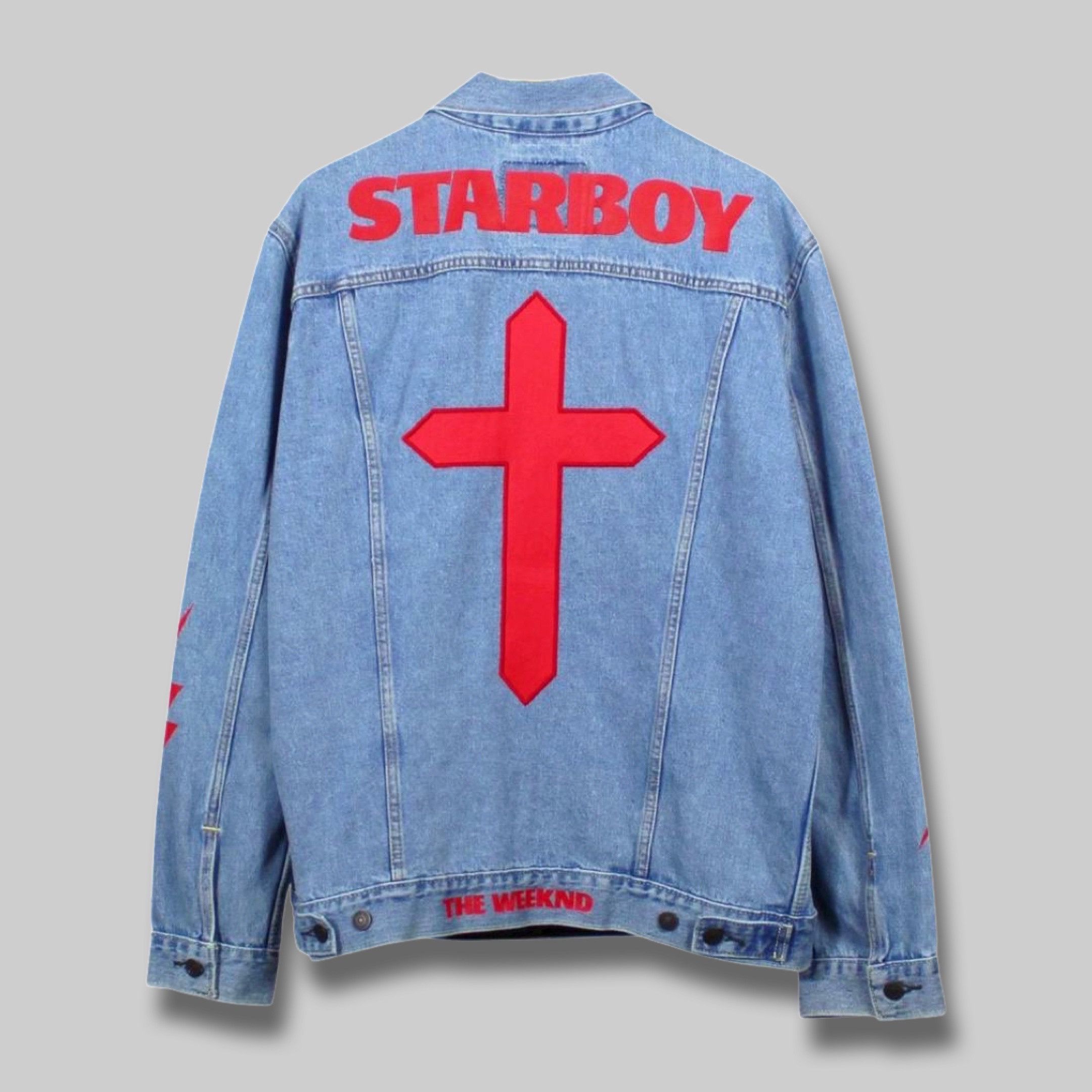 Mens The Weeknd X Levis Starboy Denim Jacket - A2 Jackets