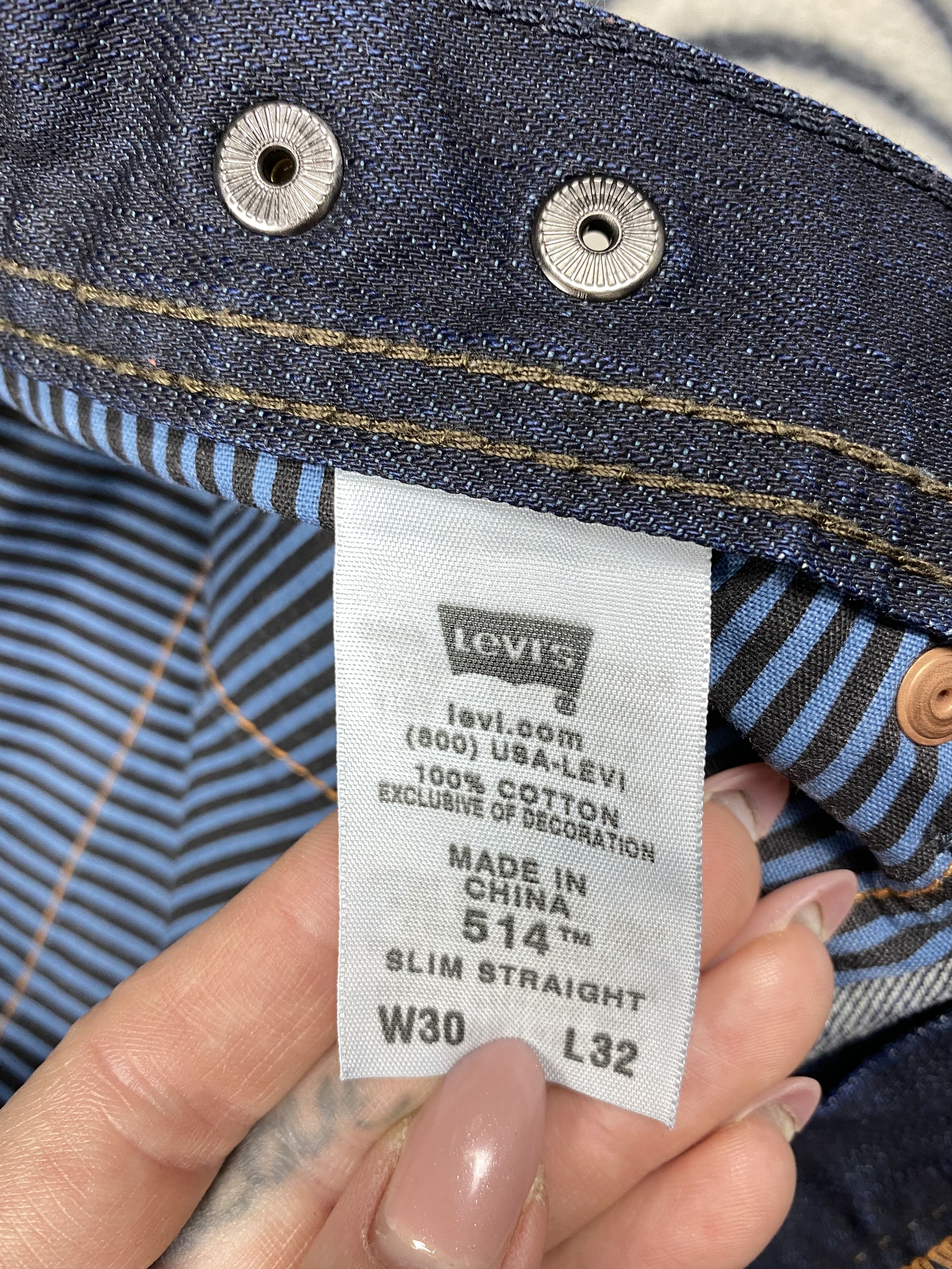 Levi's Levis 514 Vintage Mens Denim Pants Jeans Slim Straight Size US 30 / EU 46 - 9 Thumbnail