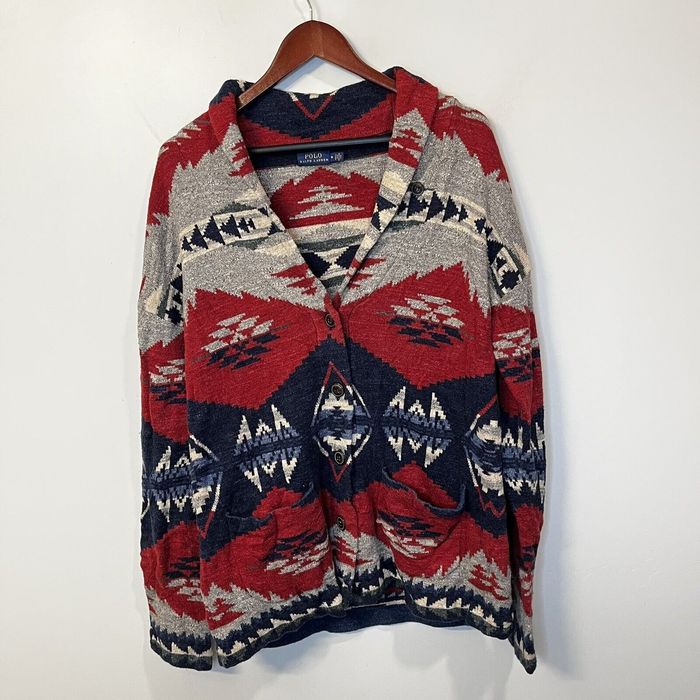 Polo Ralph Lauren VTG Polo Ralph Lauren Aztec Southwestern Knit Sweater ...