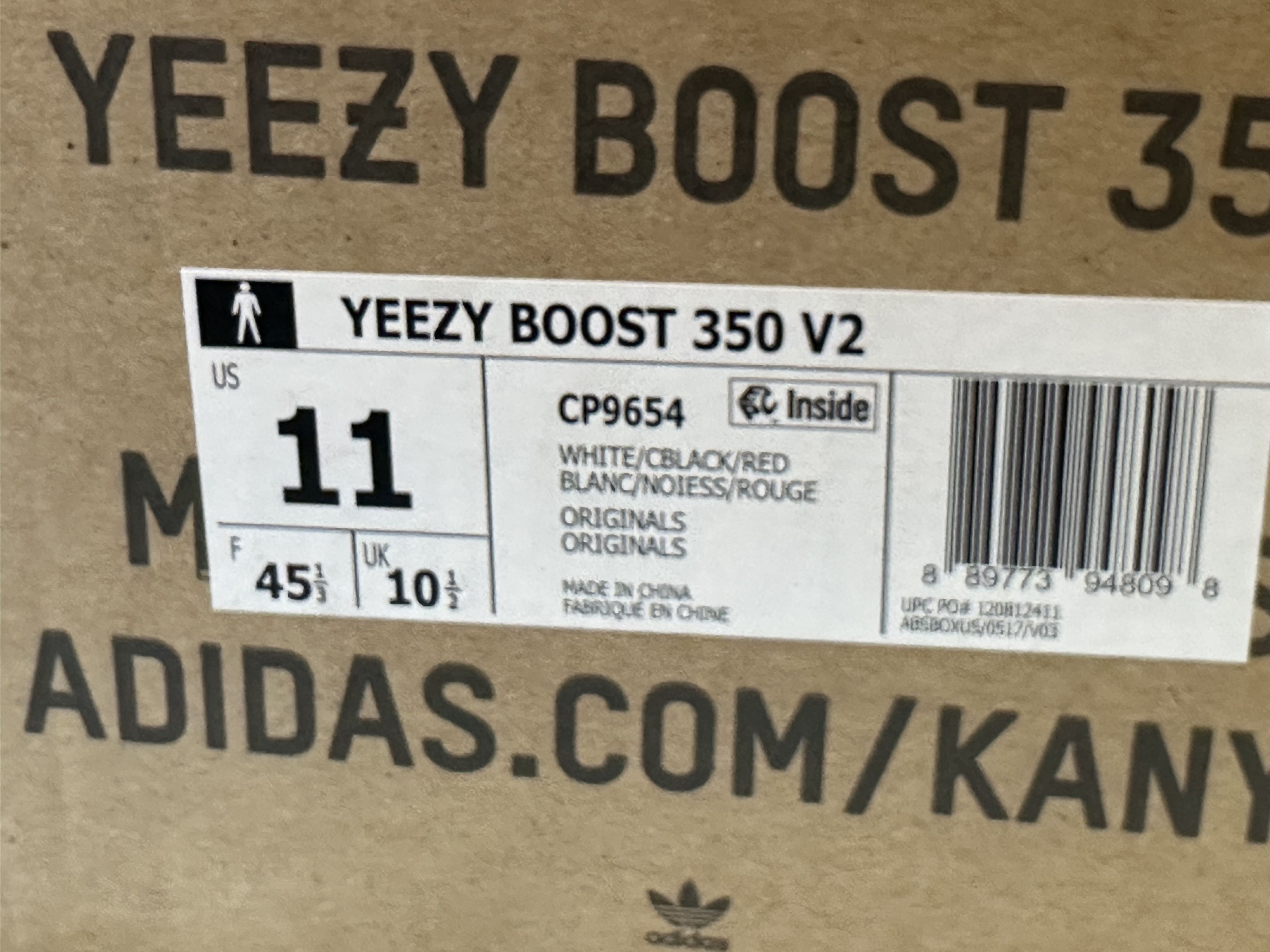 Adidas Zebra Yeezy Size US 11 / EU 44 - 9 Thumbnail
