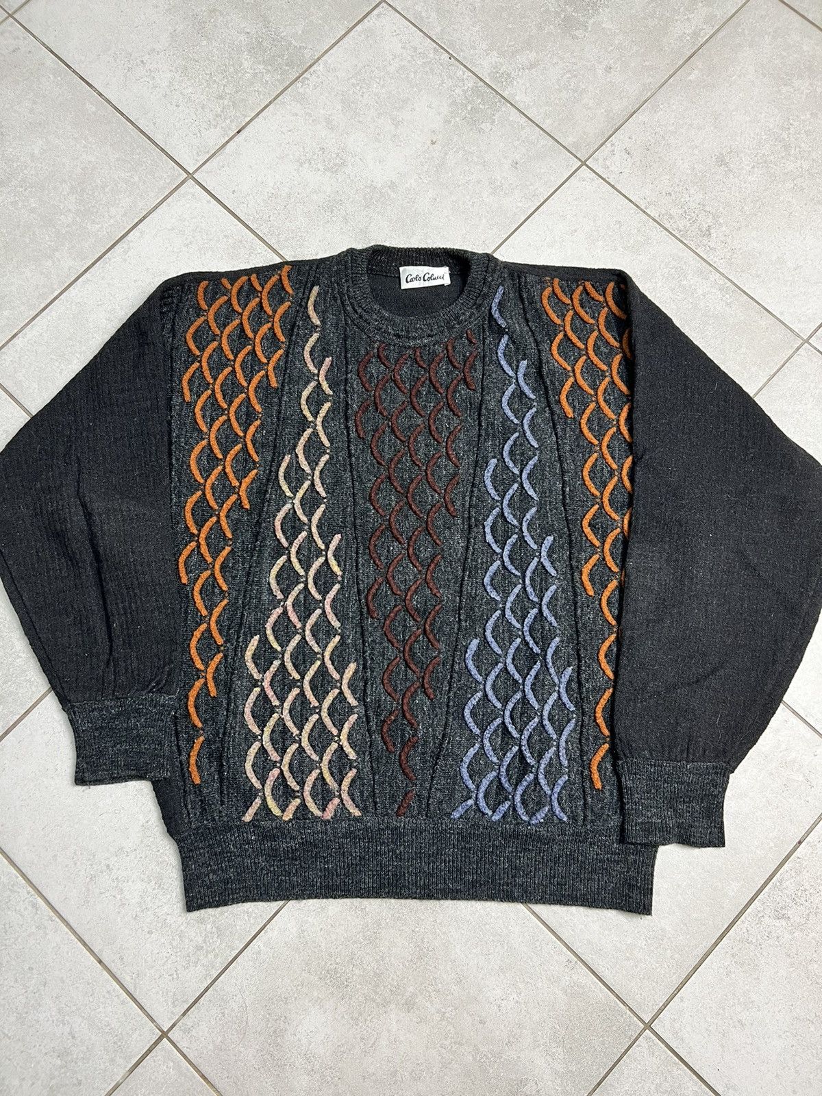 Carlo Colucci Rare Vintage Carlo Colucci Wool Sweatshirt Knit Coogi Vibe Size US XL / EU 56 / 4 - 1 Thumbnail