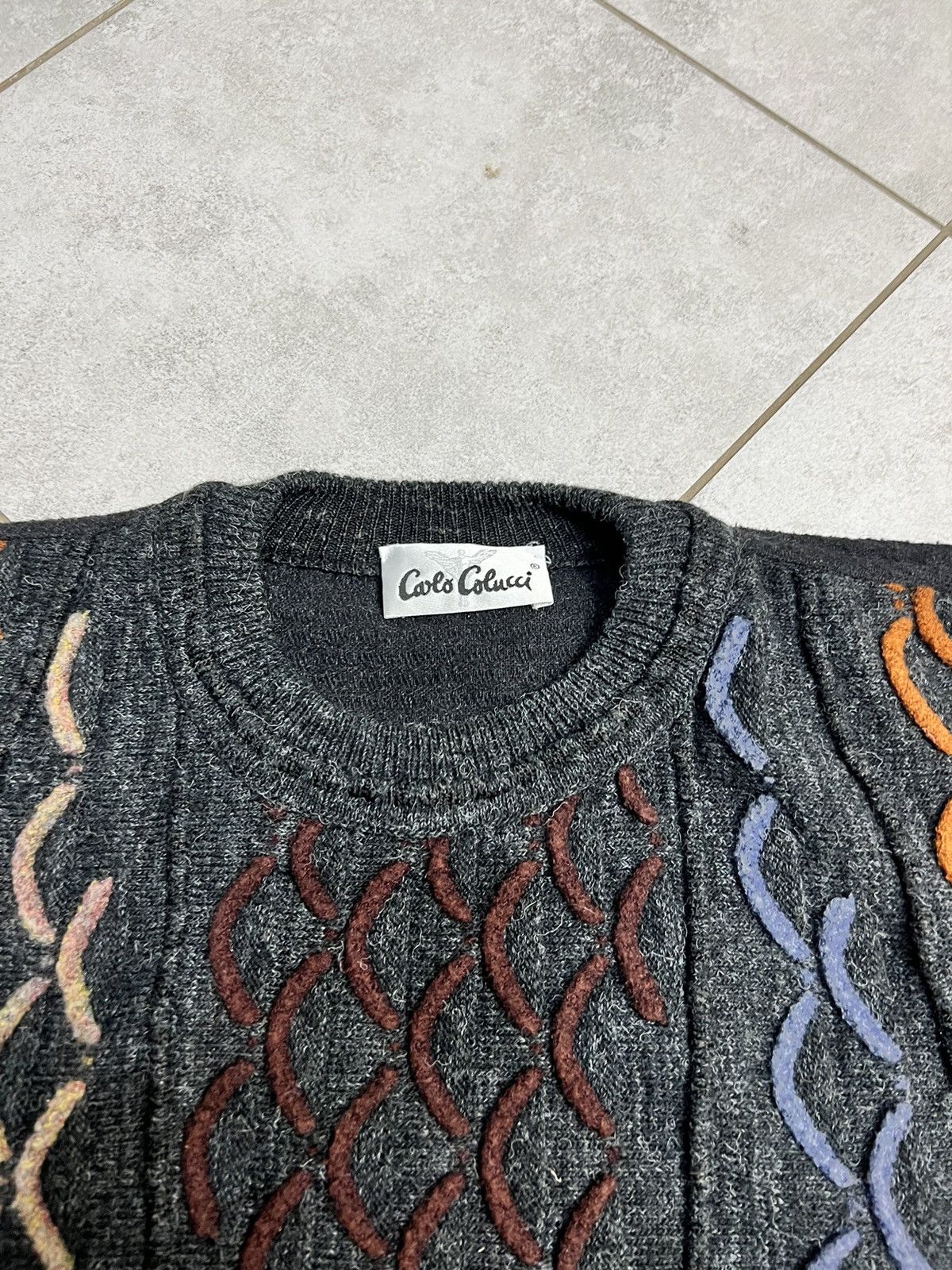 Carlo Colucci Rare Vintage Carlo Colucci Wool Sweatshirt Knit Coogi Vibe Size US XL / EU 56 / 4 - 2 Thumbnail