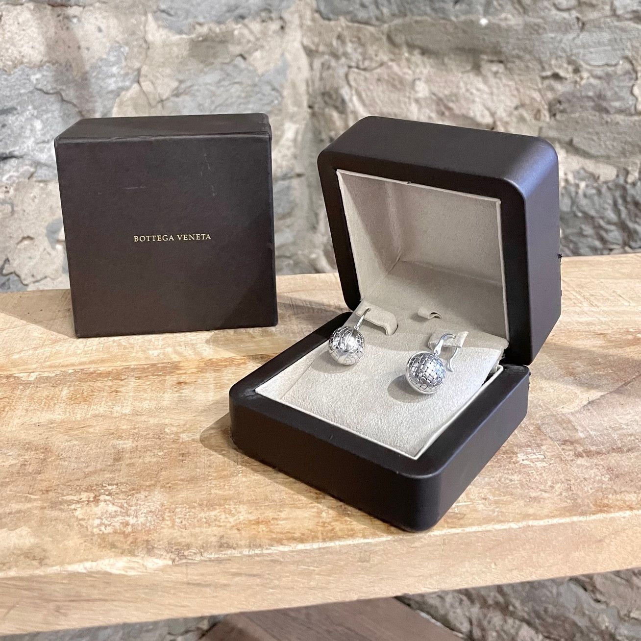 Bottega Veneta Bottega Veneta 18k White Gold Short Sfera Drop Earrings Size ONE SIZE - 1 Thumbnail