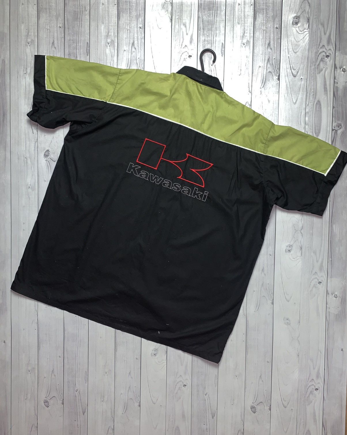 Vintage Vintage Kawasaki Moto racing shirt big logo Size US XL / EU 56 / 4 - 2 Thumbnail