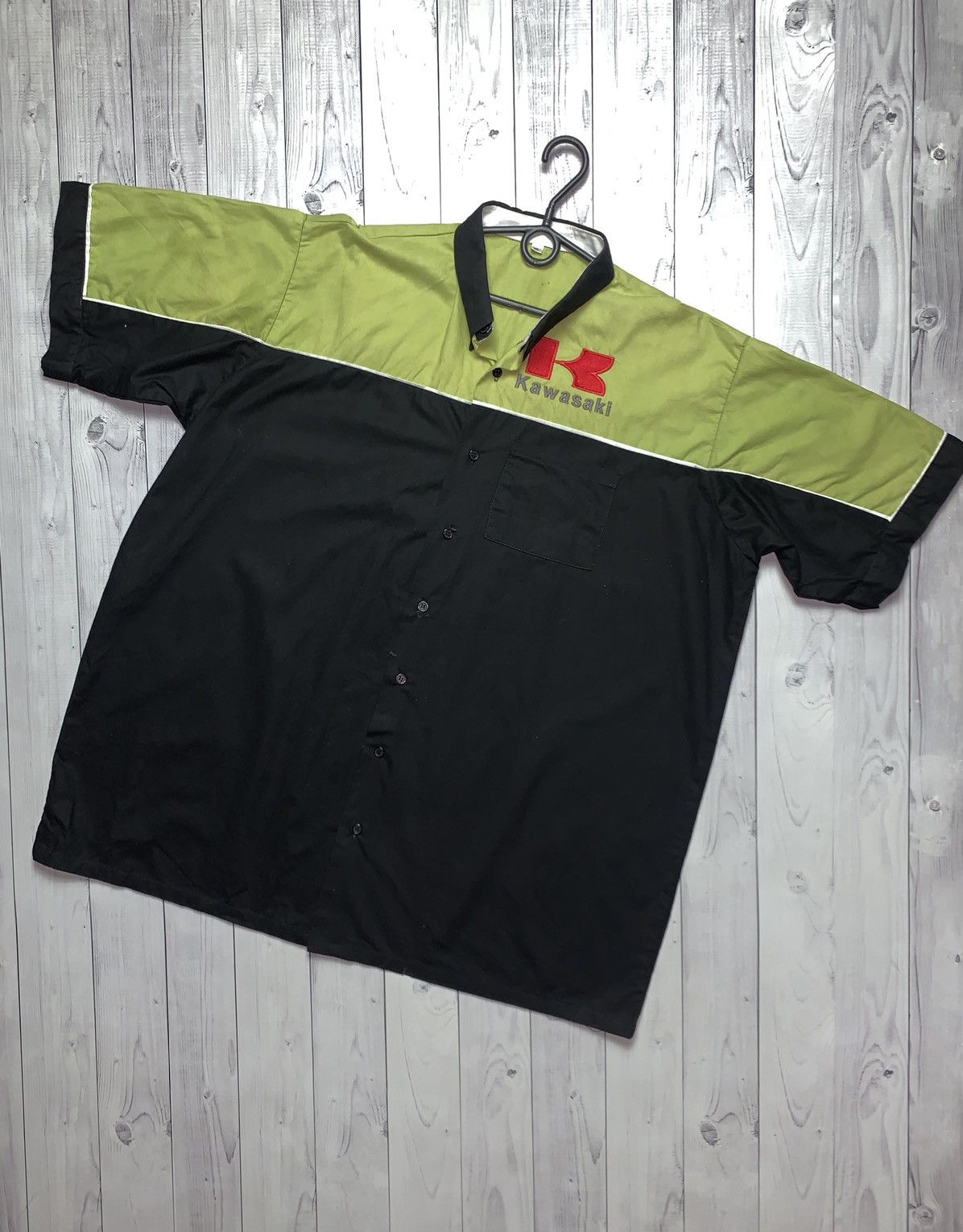 Vintage Vintage Kawasaki Moto racing shirt big logo Size US XL / EU 56 / 4 - 1 Thumbnail