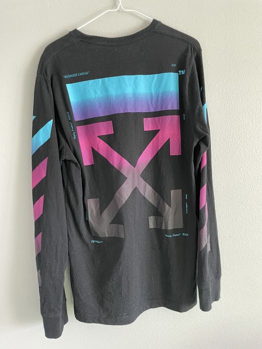 Off white gradient long hot sale sleeve