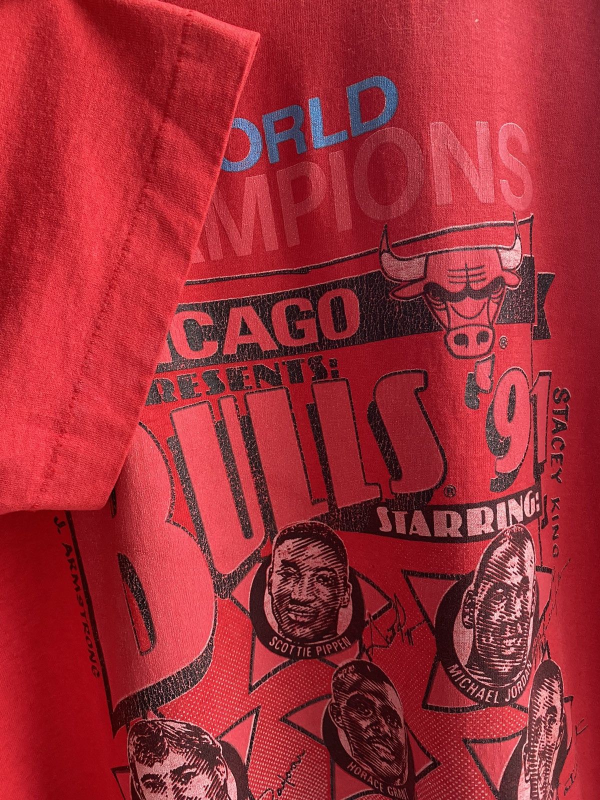 NBA × Vintage Vintage 1991 Chicago Bulls World Champs Jordan Grant Hodgers Size US XL / EU 56 / 4 - 4 Thumbnail
