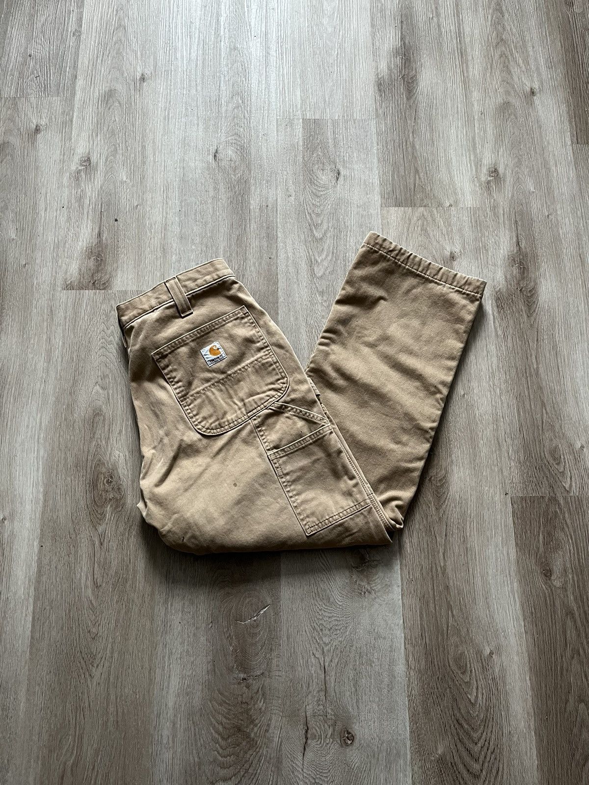 Vintage Carhartt Flannel Lined Cargo Pants Grailed