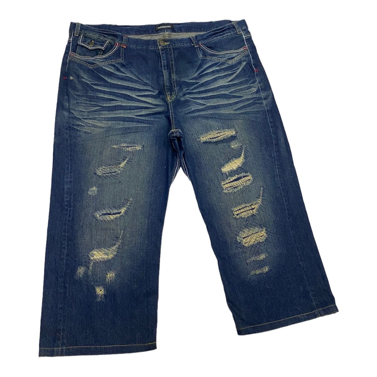Hysteric Glamour SIZE 56🔥BUNBUSTER OVERSIZED RARE DISTRESSED DENIM PANTS Size US 44 / EU 60 - 2 Thumbnail