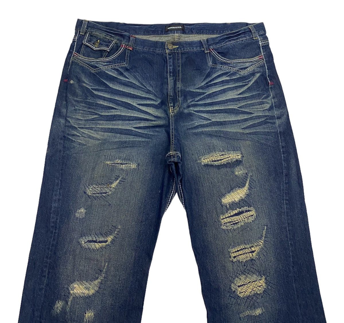 Hysteric Glamour SIZE 56🔥BUNBUSTER OVERSIZED RARE DISTRESSED DENIM PANTS Size US 44 / EU 60 - 8 Thumbnail