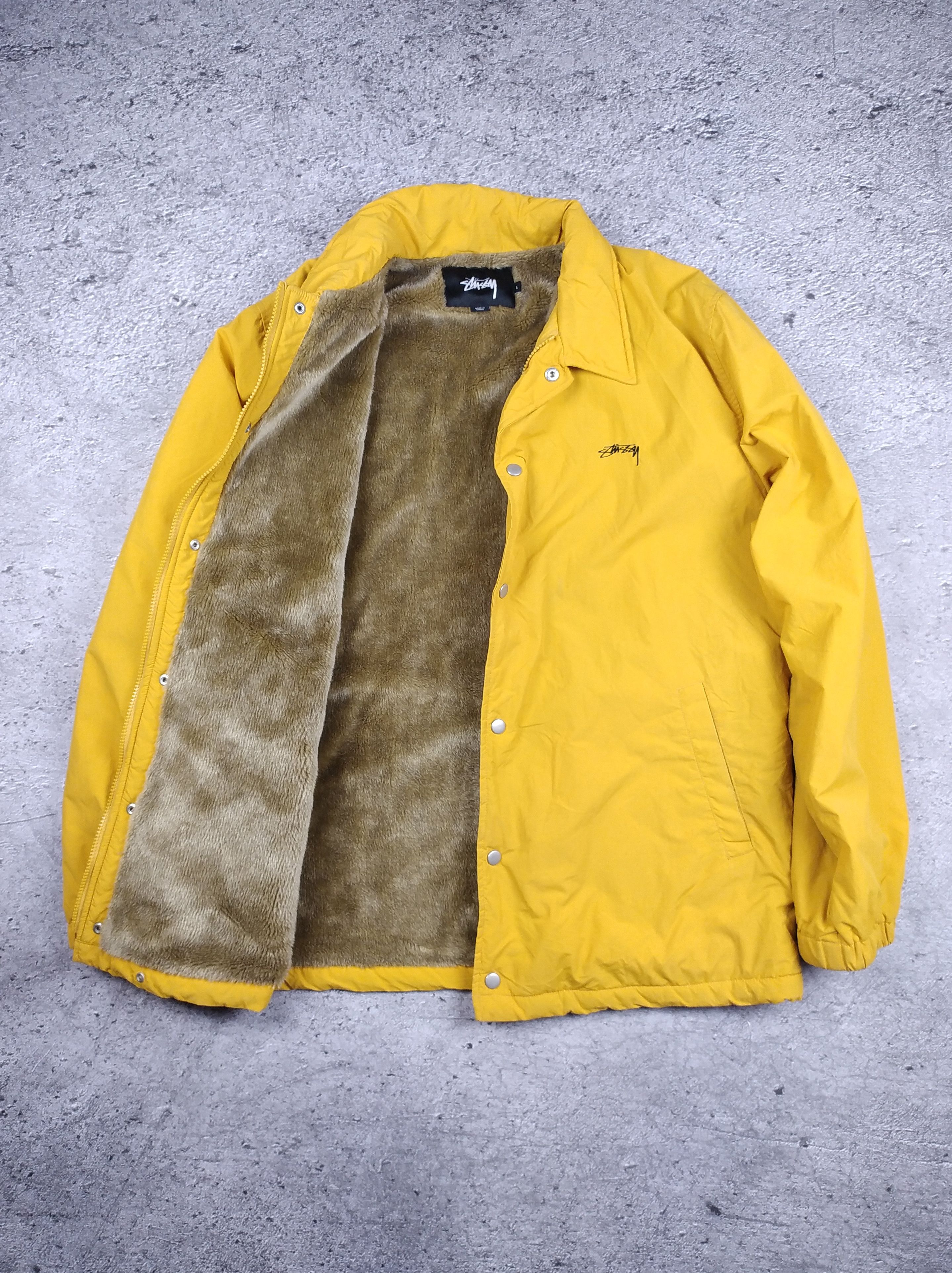 Stussy Stussy - yellow coach jacket sherpa Size US L / EU 52-54 / 3 - 1 Thumbnail
