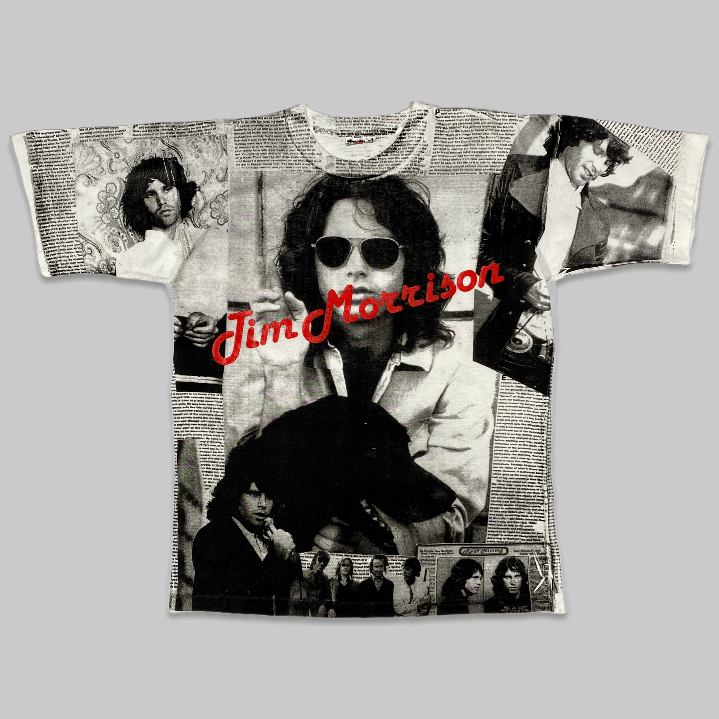 Band Tees Vintage 90s The Doors Jim Morrison All Over Euro T Shirt Size US XL / EU 56 / 4 - 1 Thumbnail