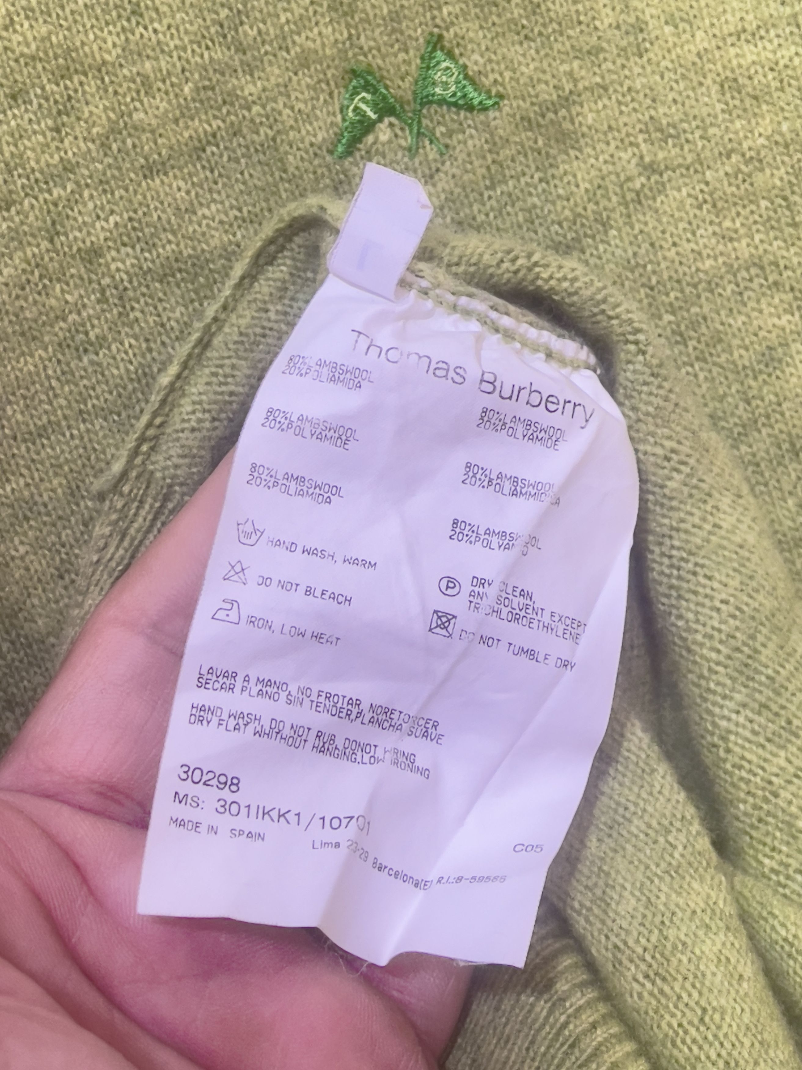 Burberry 🔥 jumper sweater TB Burberry size L wool Size US L / EU 52-54 / 3 - 5 Thumbnail