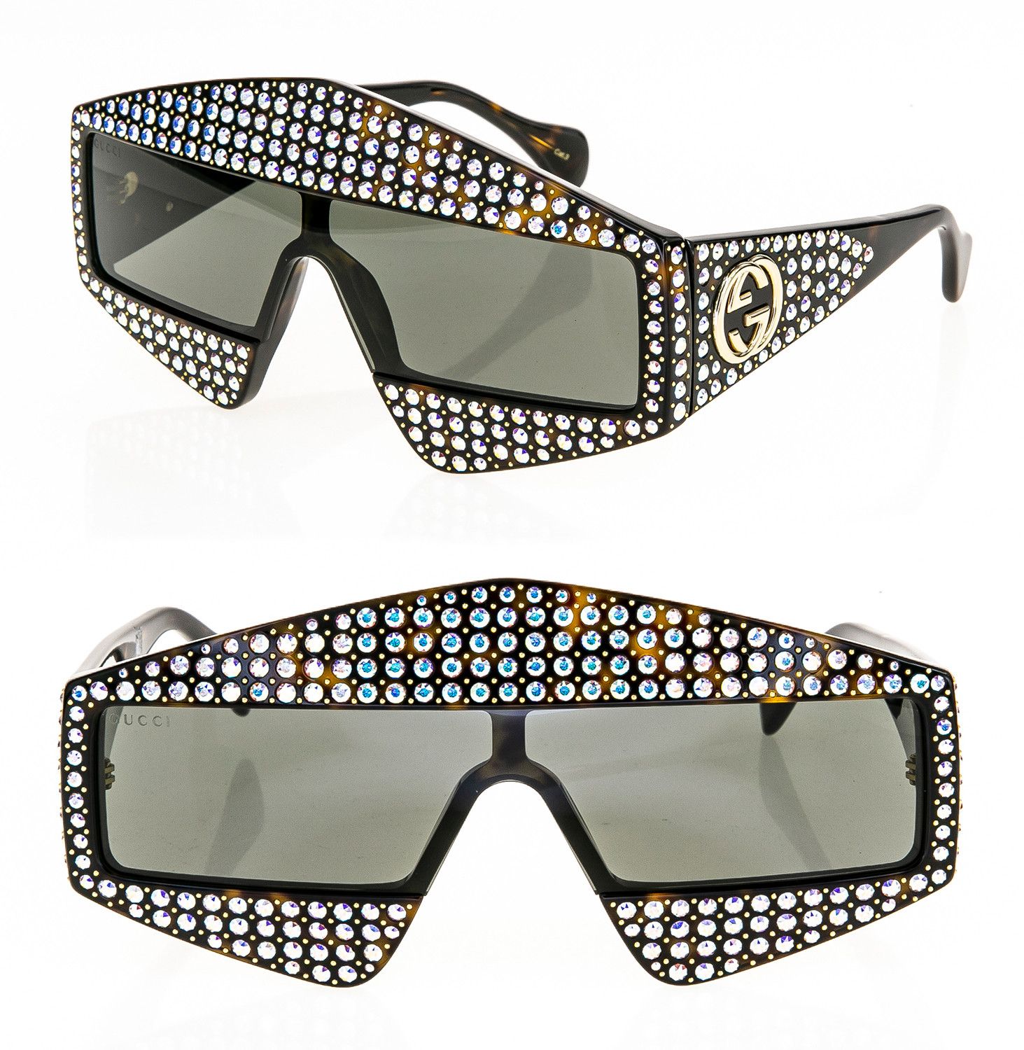 GUCCI HOLLYWOOD FOREVER 0357 Brown Mask Sunglasses GG0357S