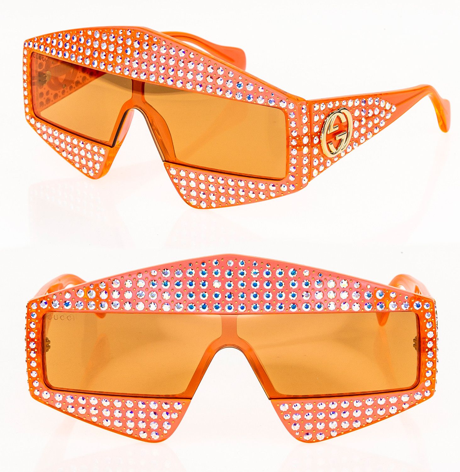 Gucci GG 0357 Orange Sunglasses with Crystals *see description* Gucci Orange Sunglasses for Women for sale | eBay main image 3