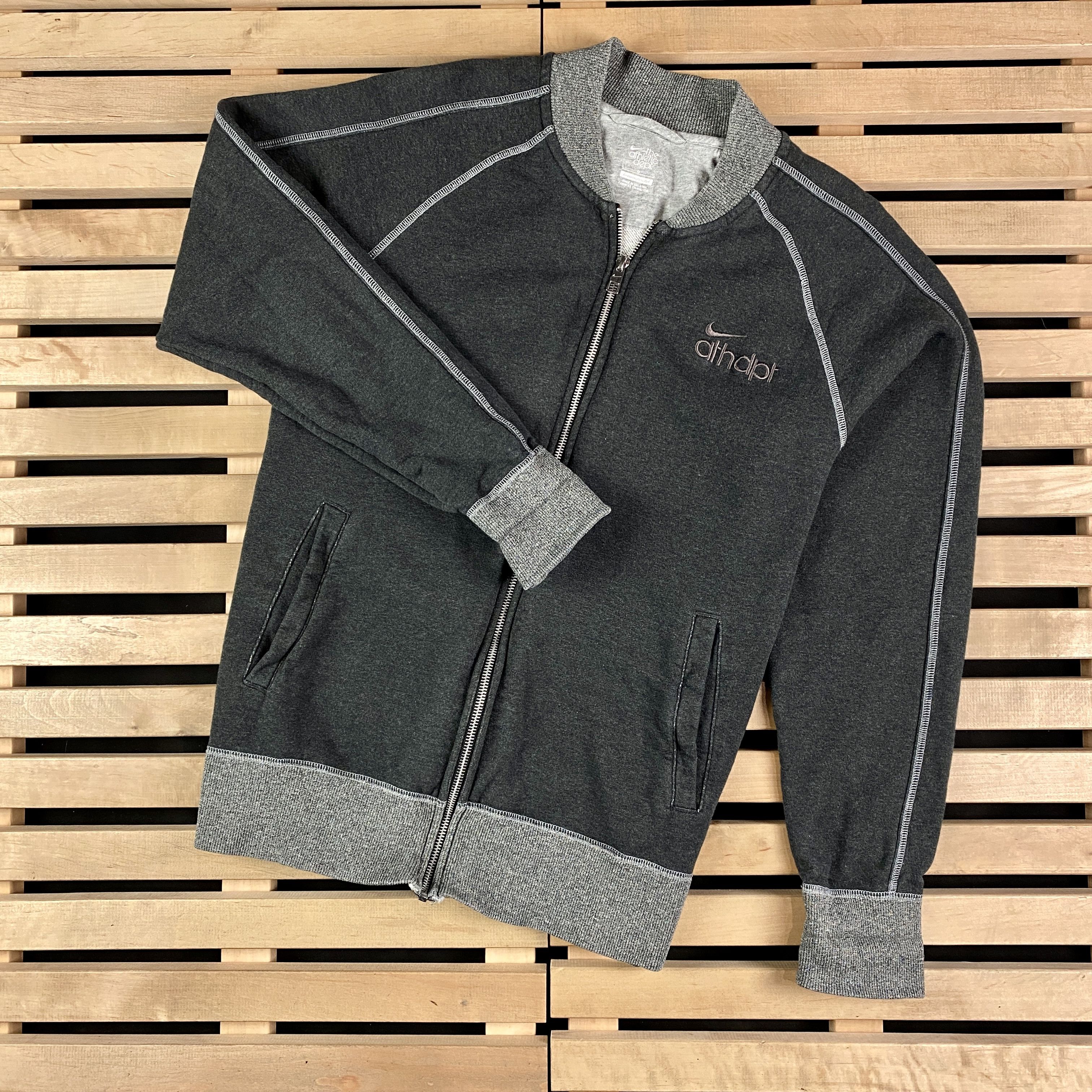 Nike × Vintage Men’s Bomber Sweatshirt Full Zip Nike Vintage Size L Size US L / EU 52-54 / 3 - 1 Thumbnail