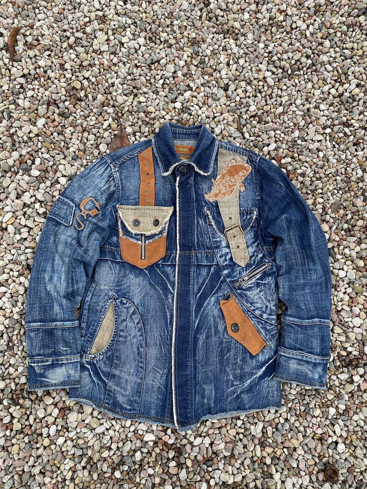 G-Star × Japanese Brand Vintage jeans avant garde fish jacket G star radar low loose Size US M / EU 48-50 / 2 - 1 Thumbnail