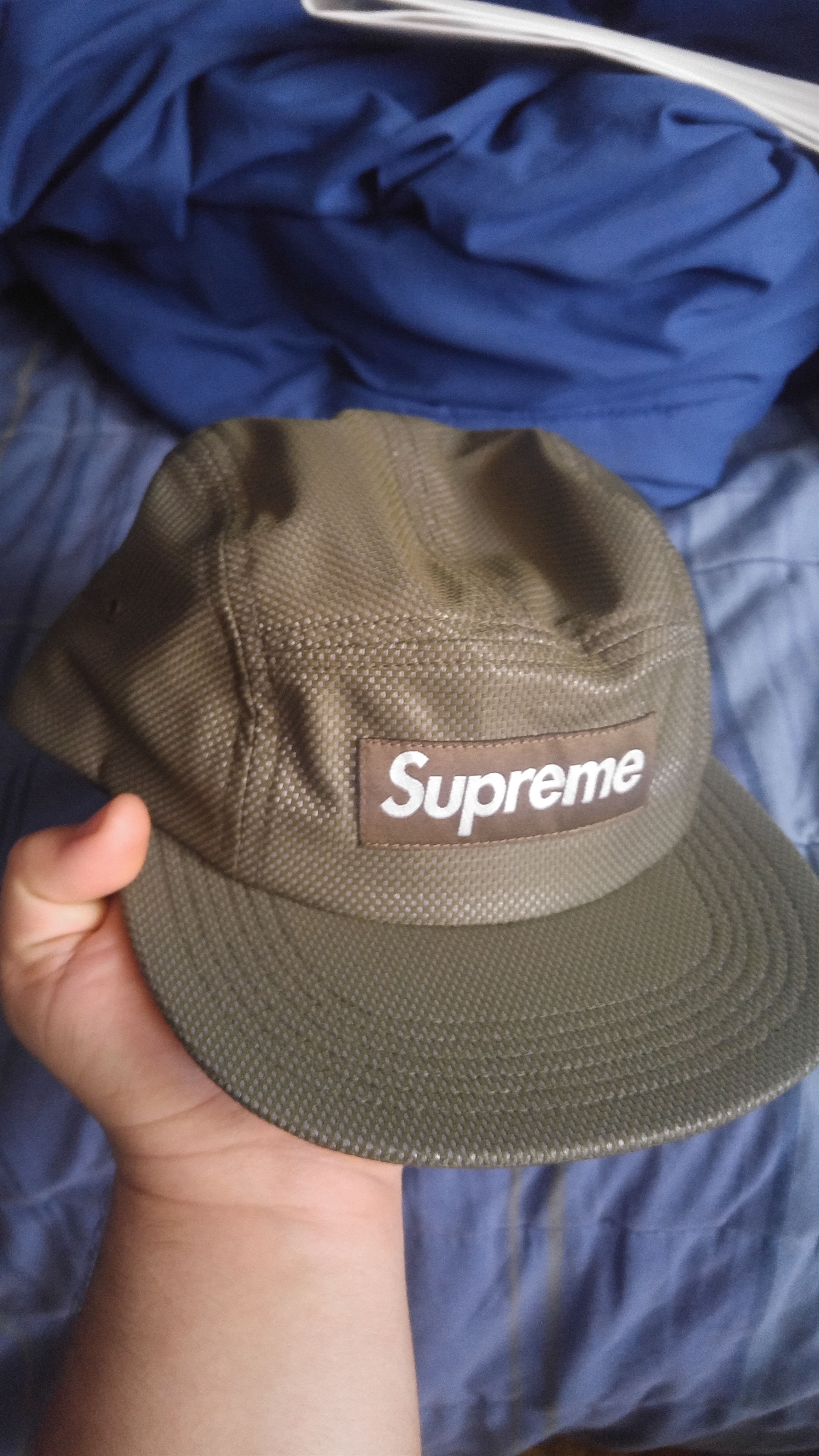 Supreme Bonded Mesh Camp Cap Box Logo Olive | Grailed