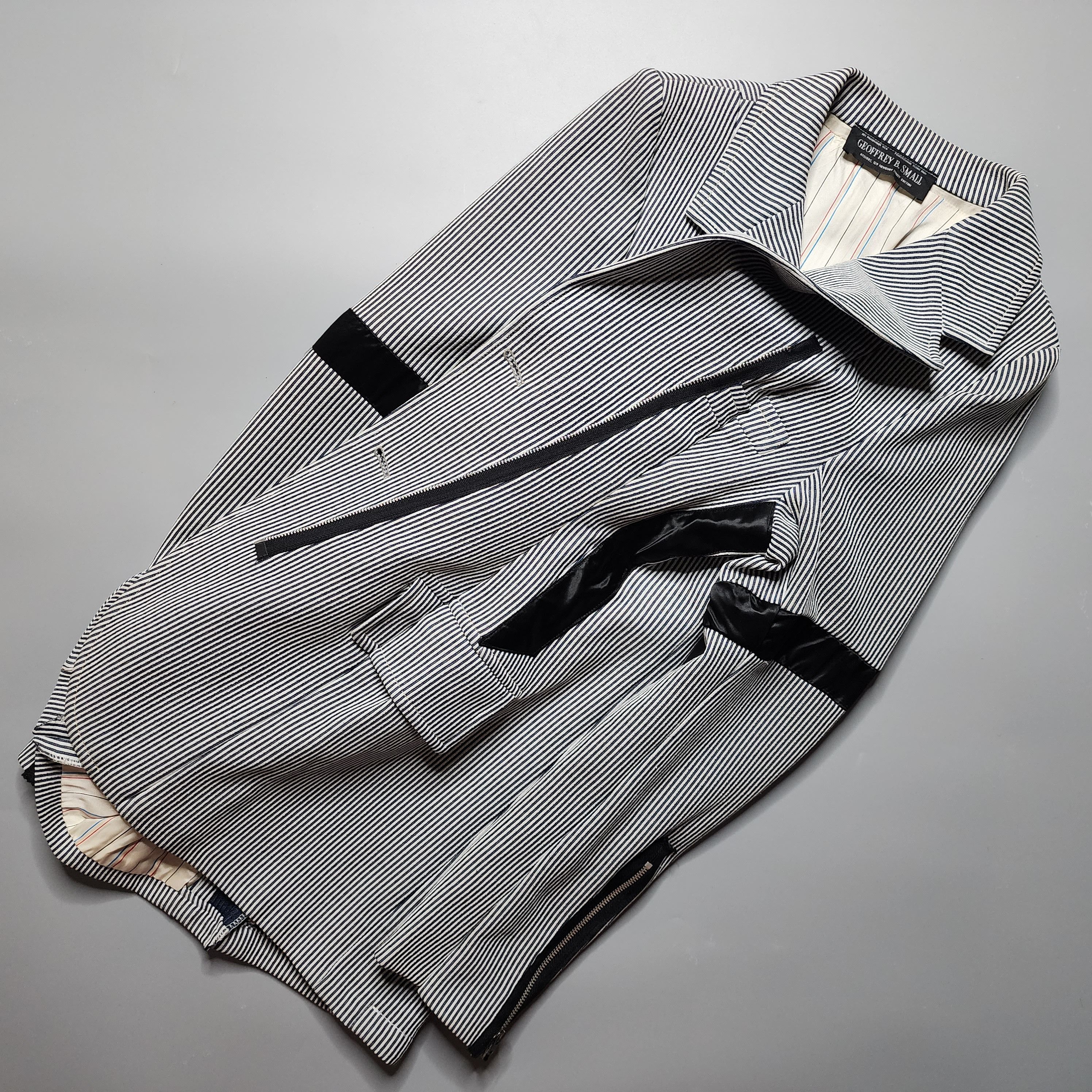 Geoffrey B. Small Geoffrey B. Small - SS96 Seersucker Artisanal Blazer Jacket Size 34R - 5 Thumbnail