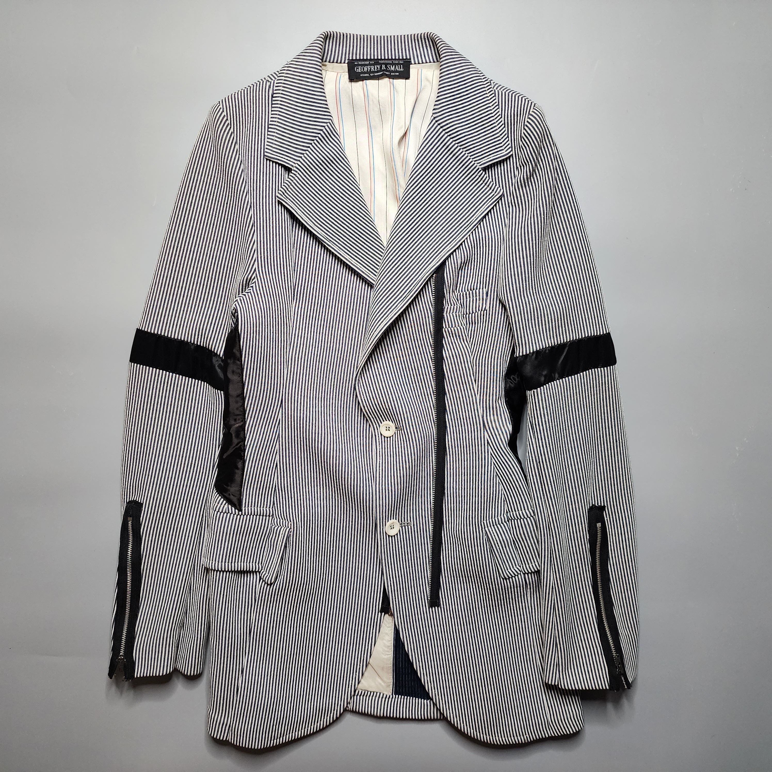 Geoffrey B. Small Geoffrey B. Small - SS96 Seersucker Artisanal Blazer Jacket Size 34R - 1 Thumbnail