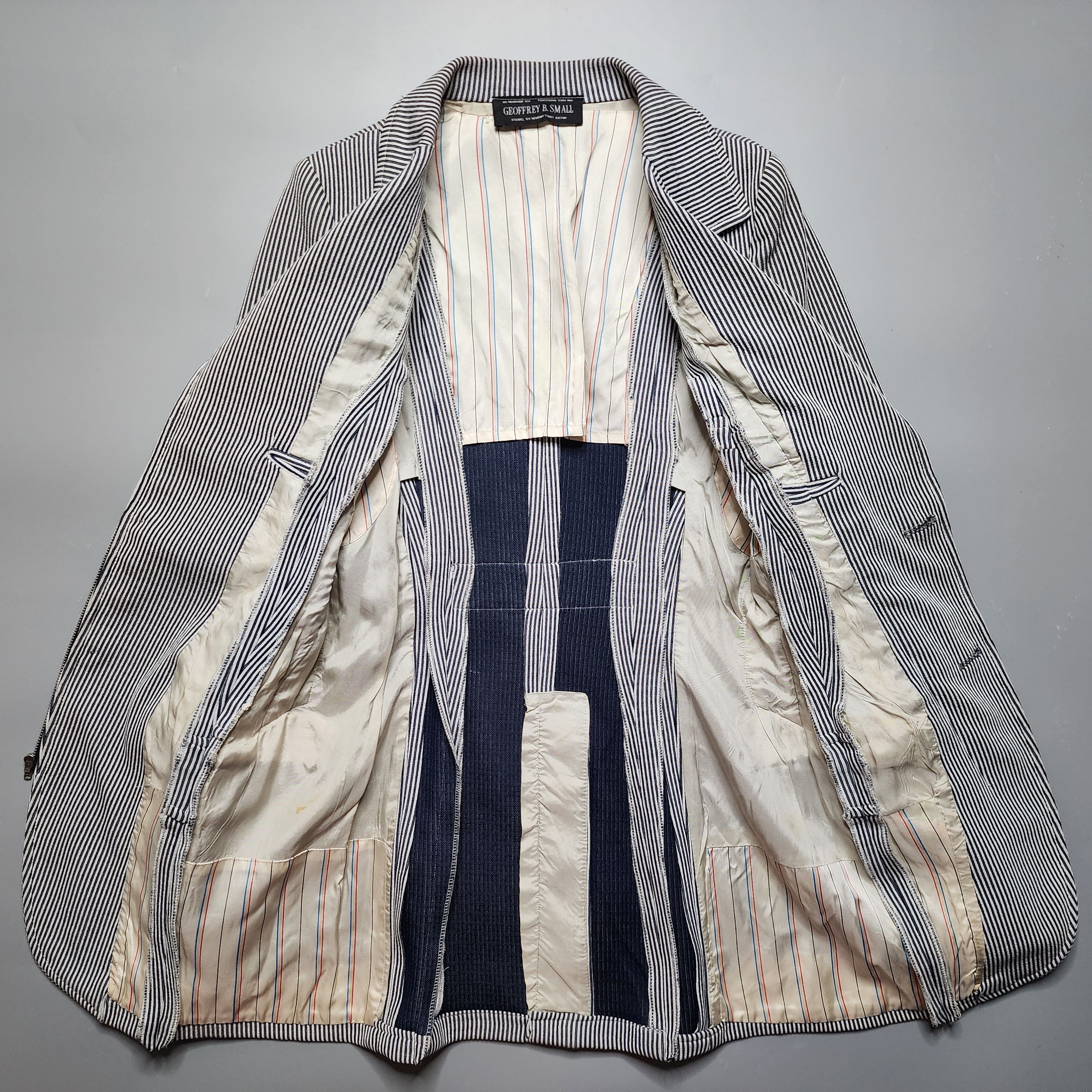 Geoffrey B. Small Geoffrey B. Small - SS96 Seersucker Artisanal Blazer Jacket Size 34R - 4 Thumbnail