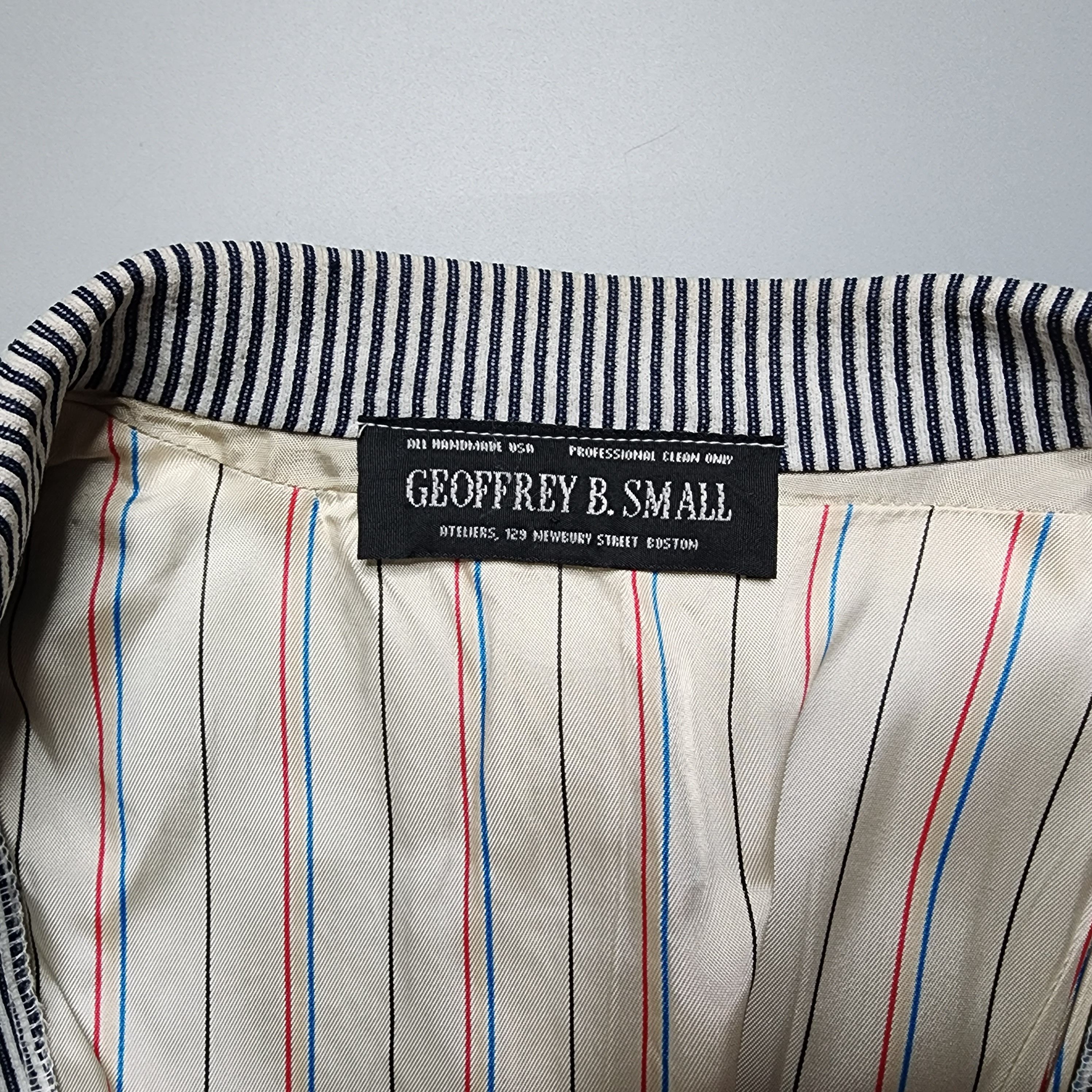 Geoffrey B. Small Geoffrey B. Small - SS96 Seersucker Artisanal Blazer Jacket Size 34R - 9 Thumbnail