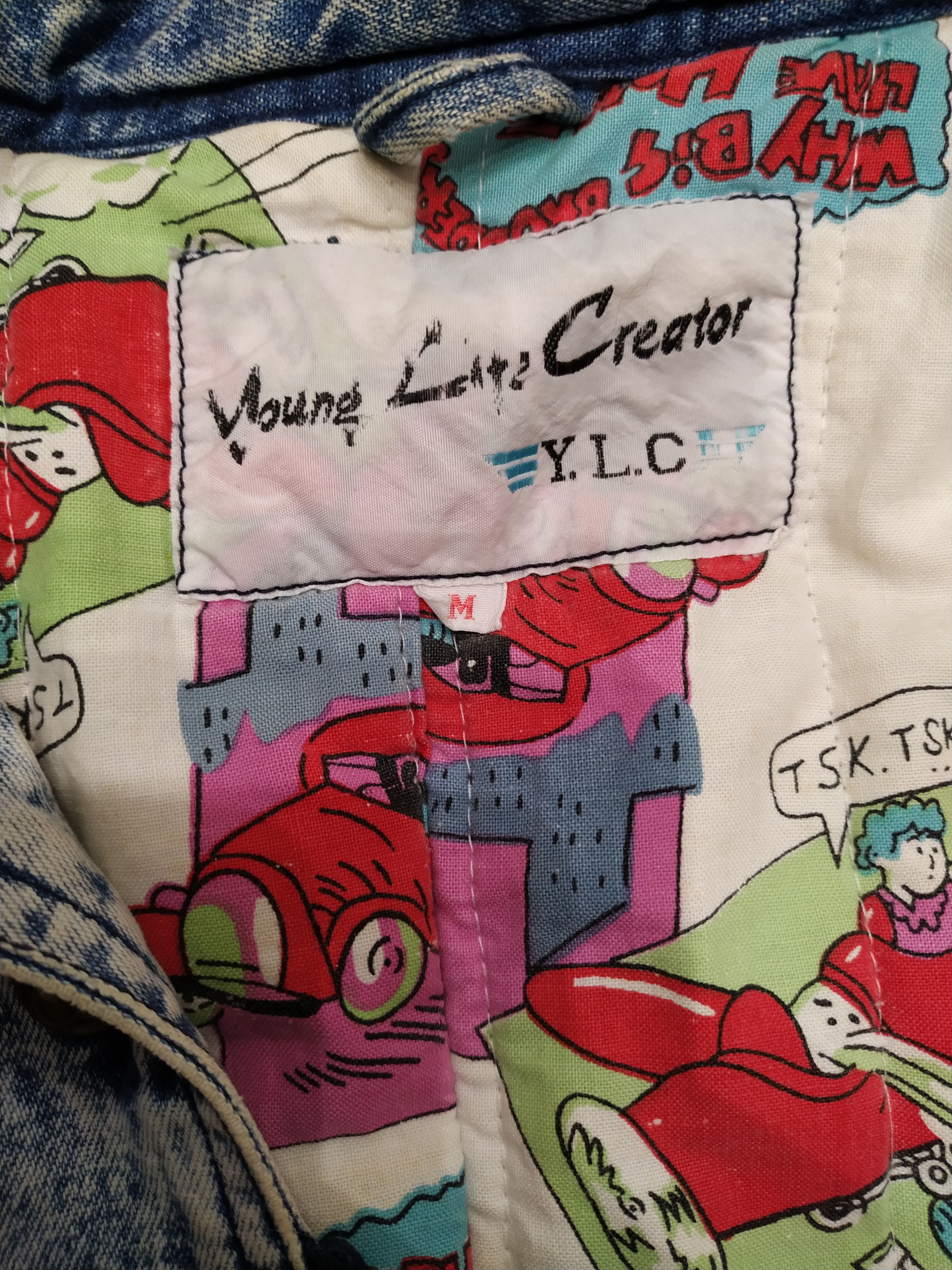 Vintage Insulated denim jacket acid washed M size Young life creator Size US M / EU 48-50 / 2 - 5 Thumbnail