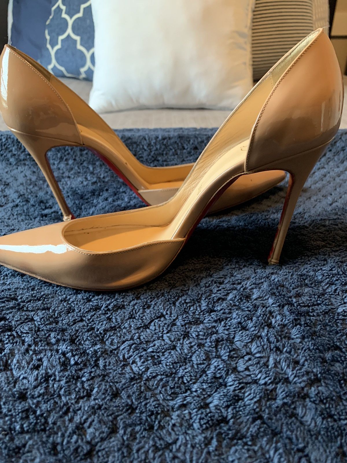 satin louboutin heels