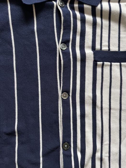 Stussy Stussy dark blue and white striped sweater | Grailed