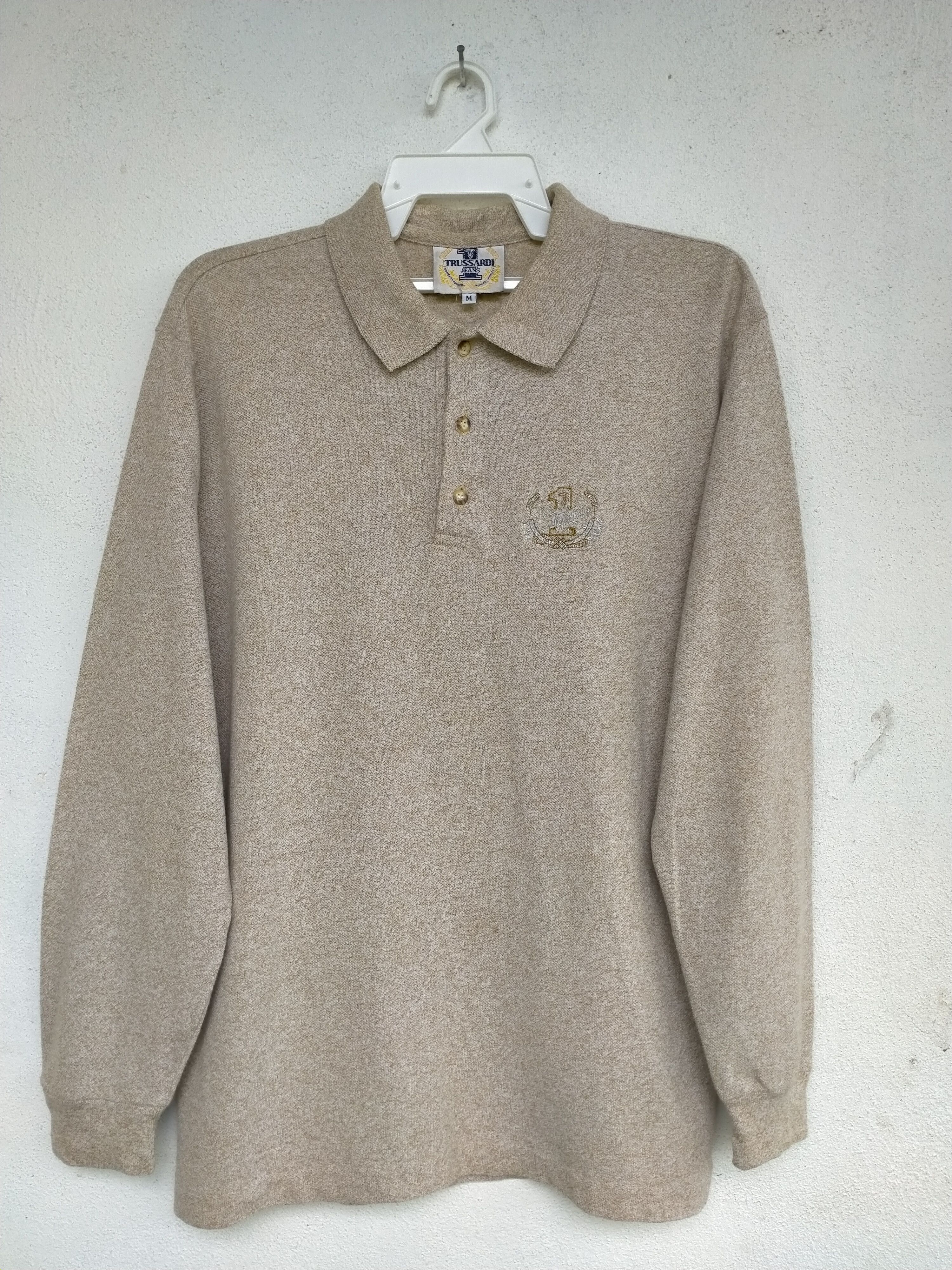 Vintage Trussardi long sleeve polo t-shirt made in Italy