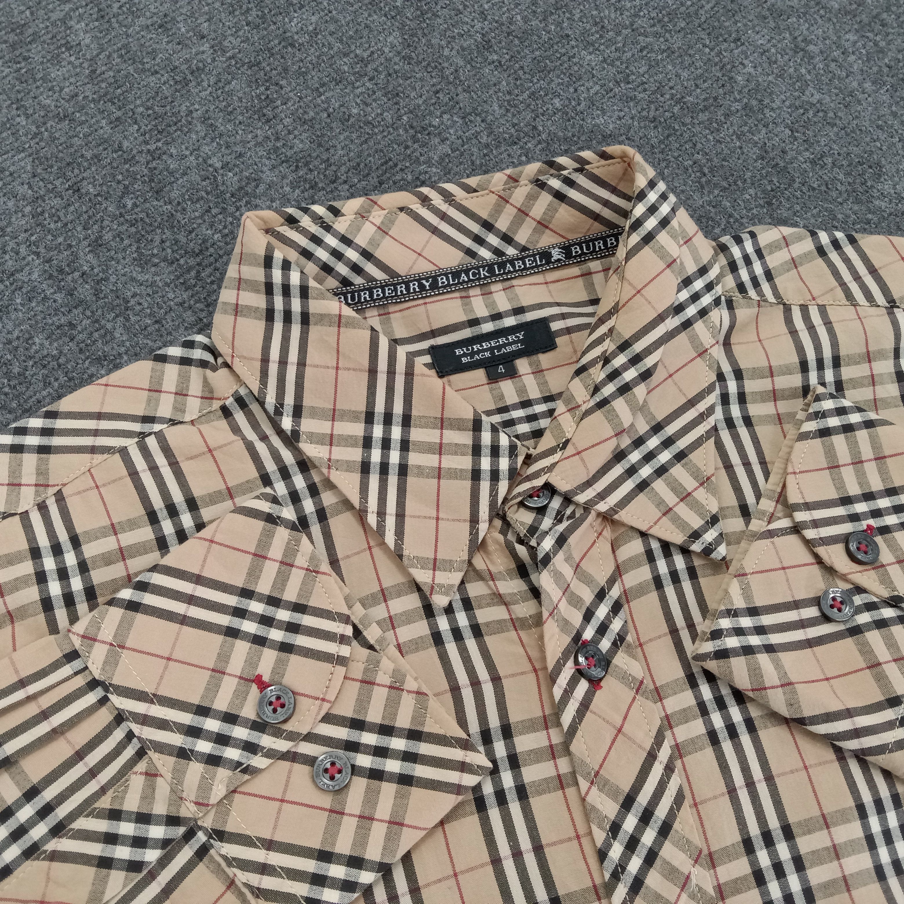 Burberry × Vintage BURBERRY Landon Nova Check Design Shirt Size US L / EU 52-54 / 3 - 4 Thumbnail