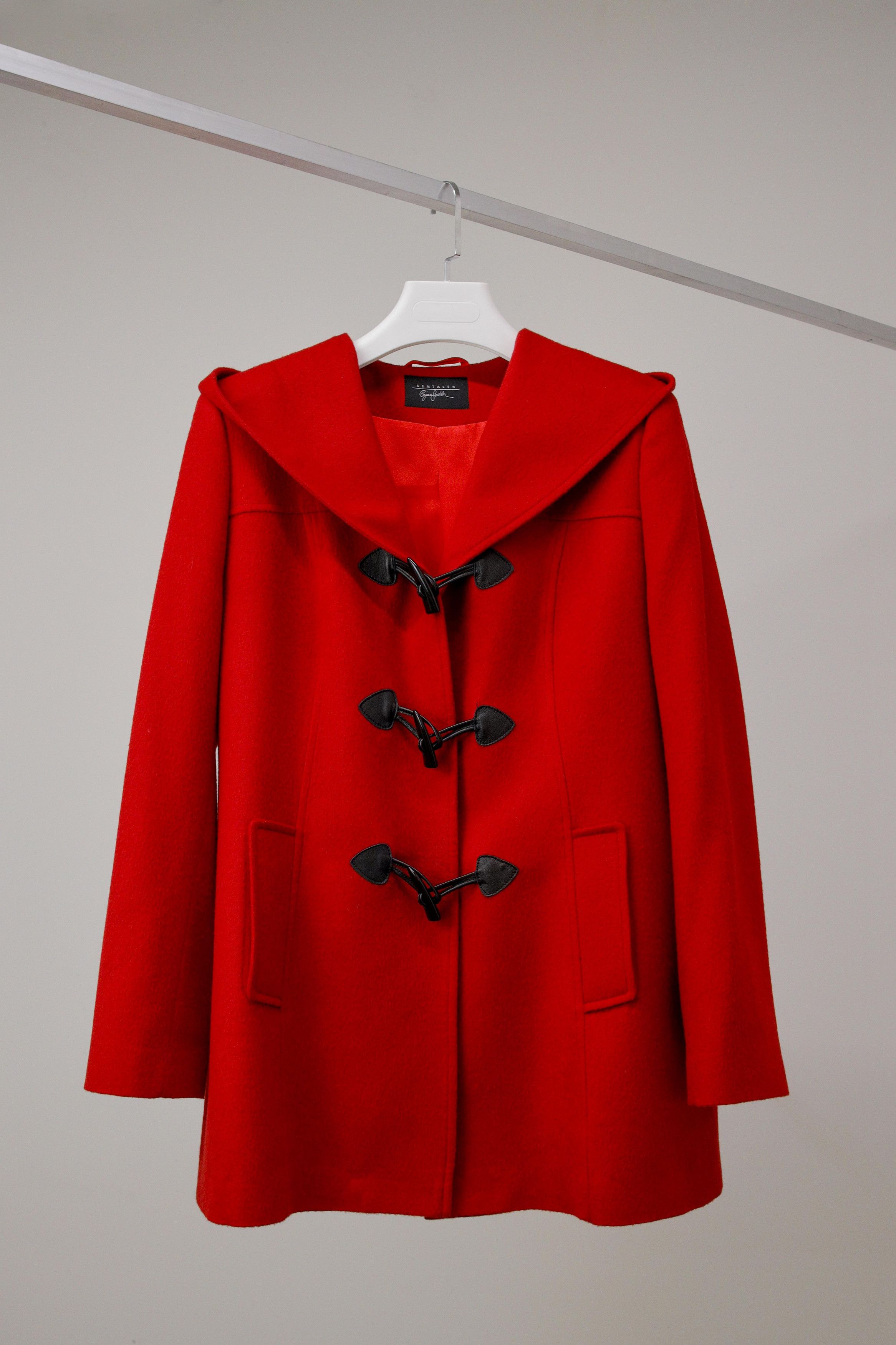 Bojana Sentaler Red Alpaca Duffle Coat
