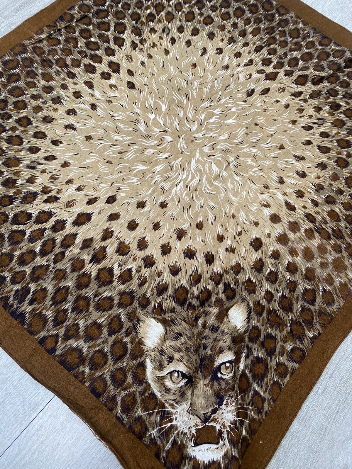 Vintage Vintage Leopard Print Scarf Handkerchief Neckerchief Bandana Size ONE SIZE - 3 Thumbnail