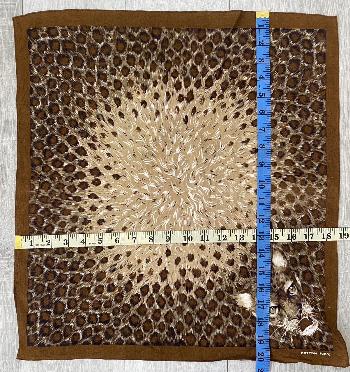 Vintage Vintage Leopard Print Scarf Handkerchief Neckerchief Bandana Size ONE SIZE - 4 Thumbnail
